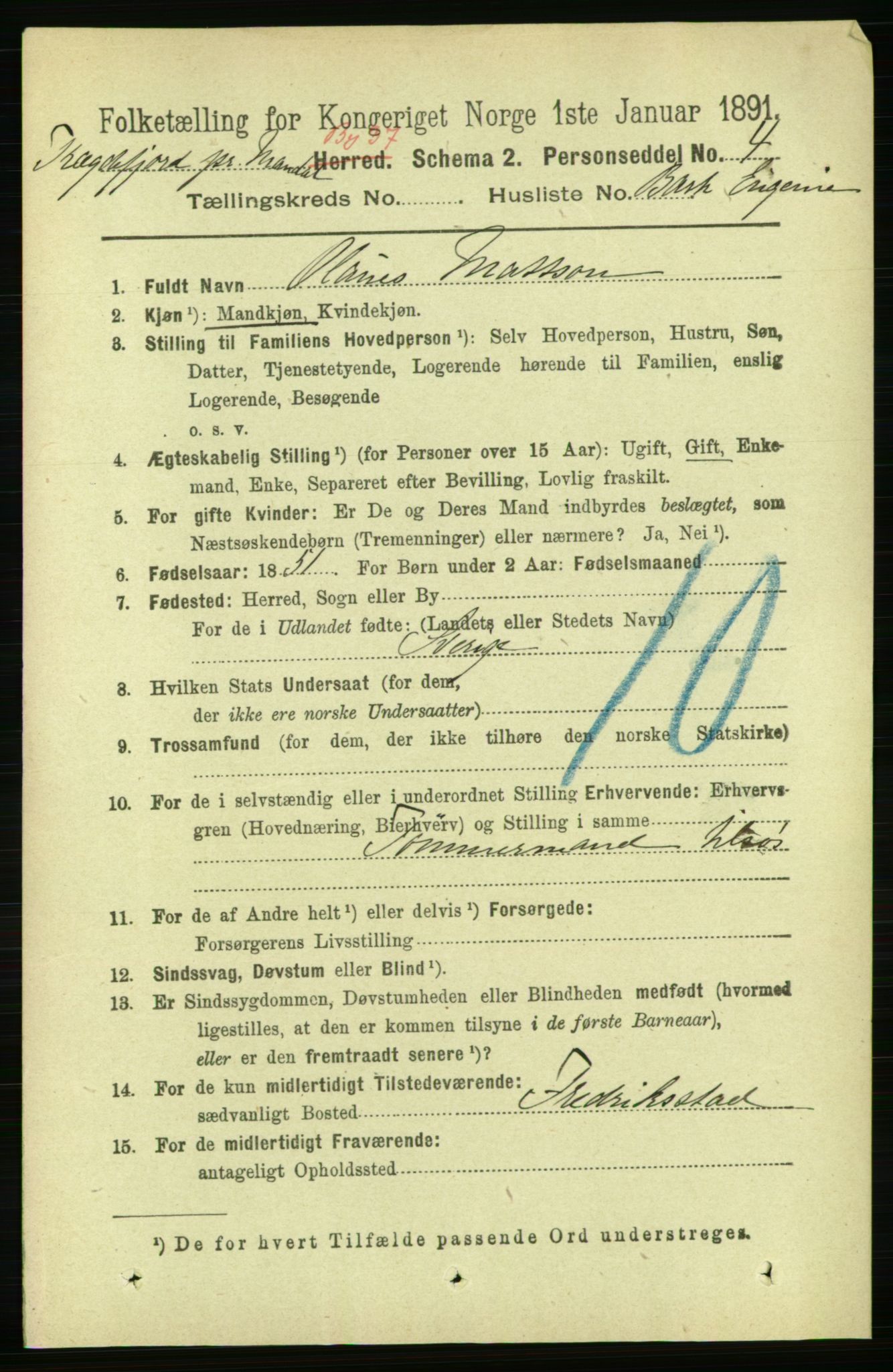 RA, 1891 census for 1002 Mandal, 1891, p. 5390