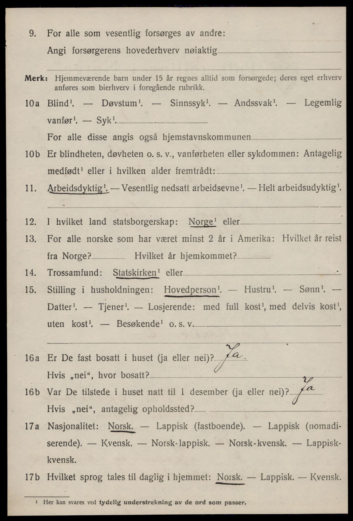 SAT, 1920 census for Selbu, 1920, p. 4429