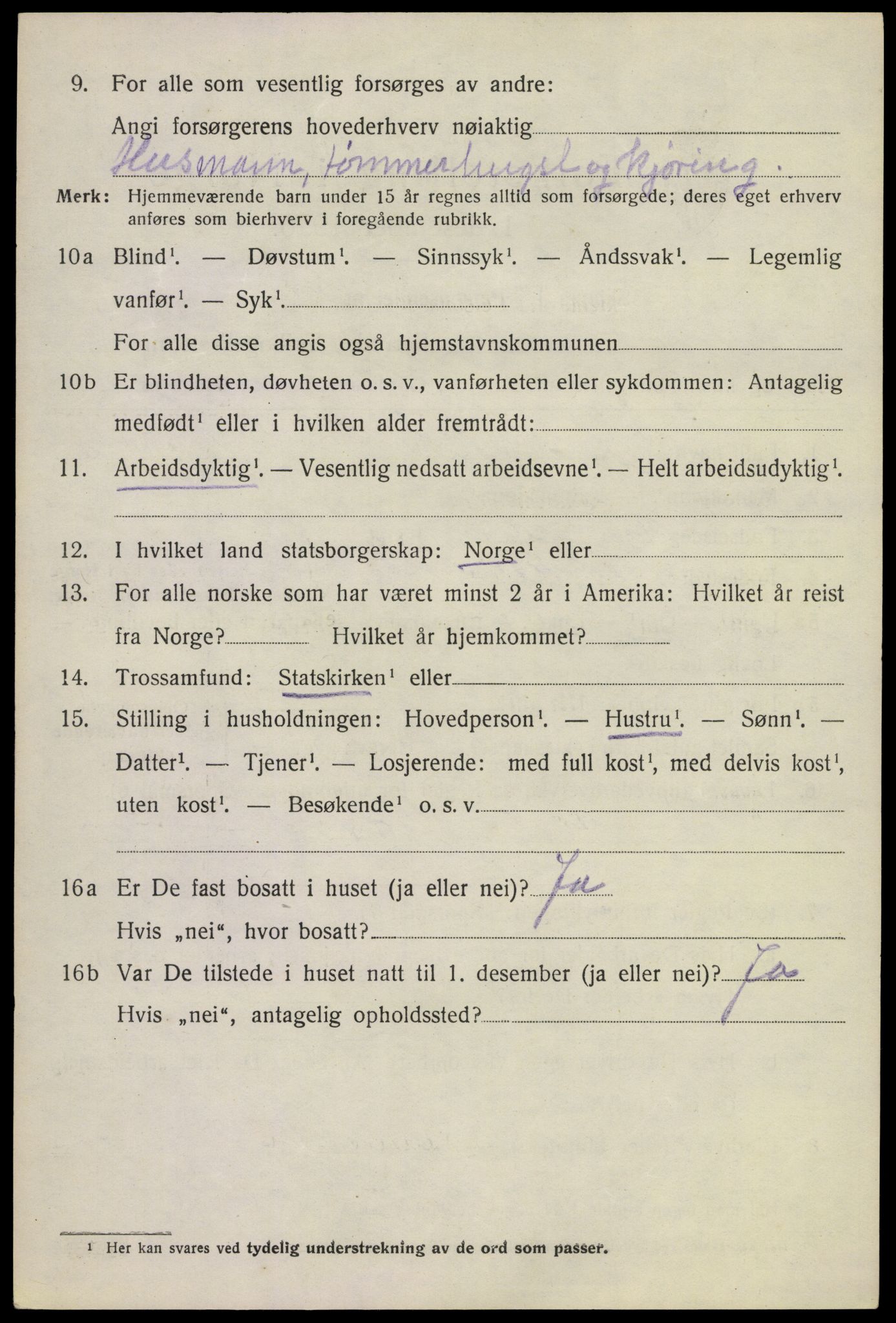 SAKO, 1920 census for Krødsherad, 1920, p. 2812