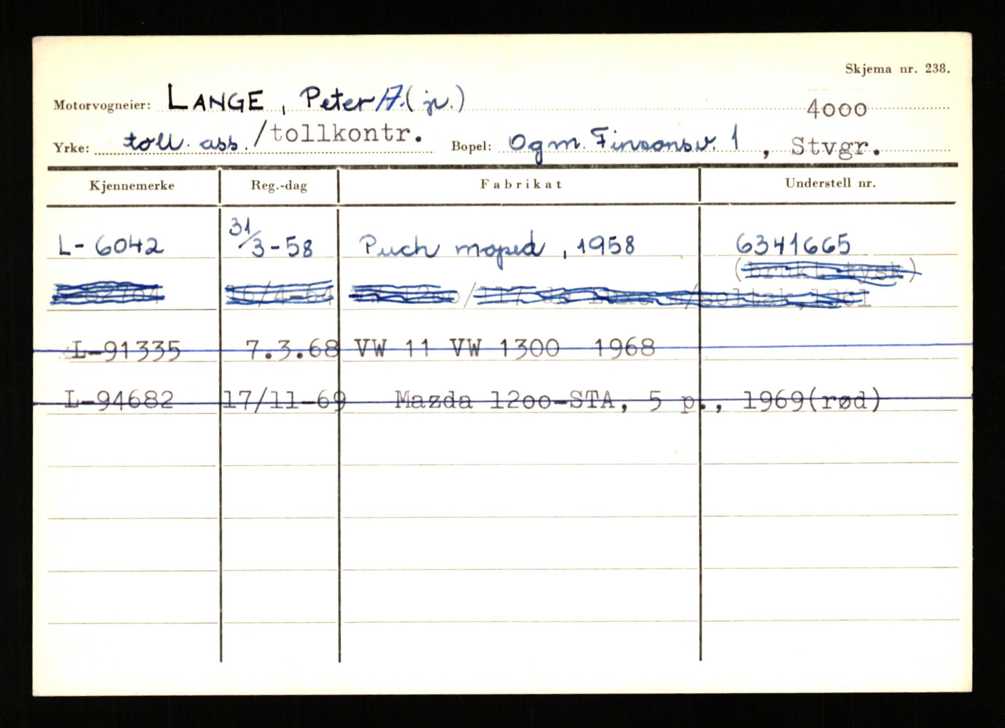 Stavanger trafikkstasjon, AV/SAST-A-101942/0/H/L0022: Landsverk - Laxau, 1930-1971, p. 25