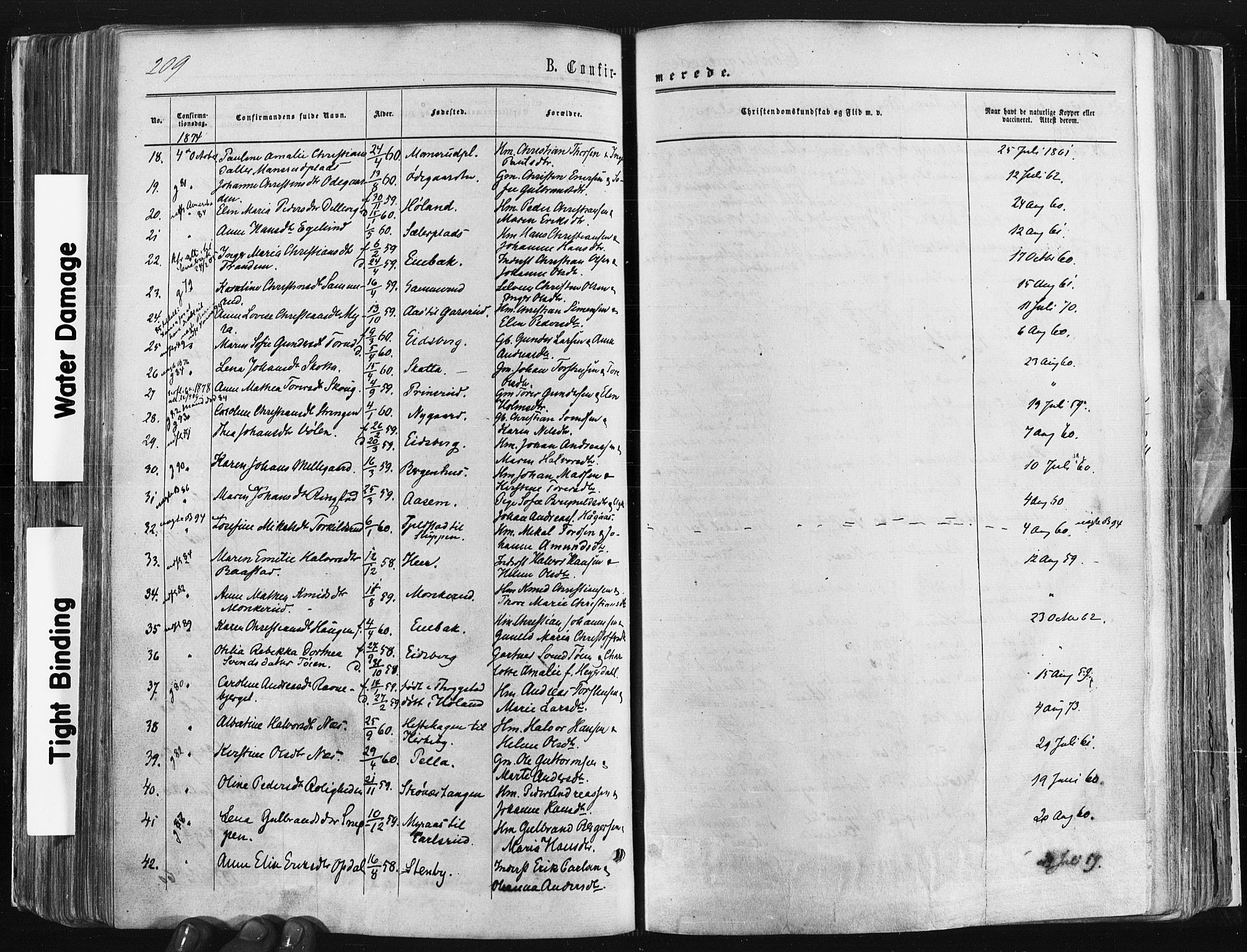 Trøgstad prestekontor Kirkebøker, AV/SAO-A-10925/F/Fa/L0009: Parish register (official) no. I 9, 1865-1877, p. 209