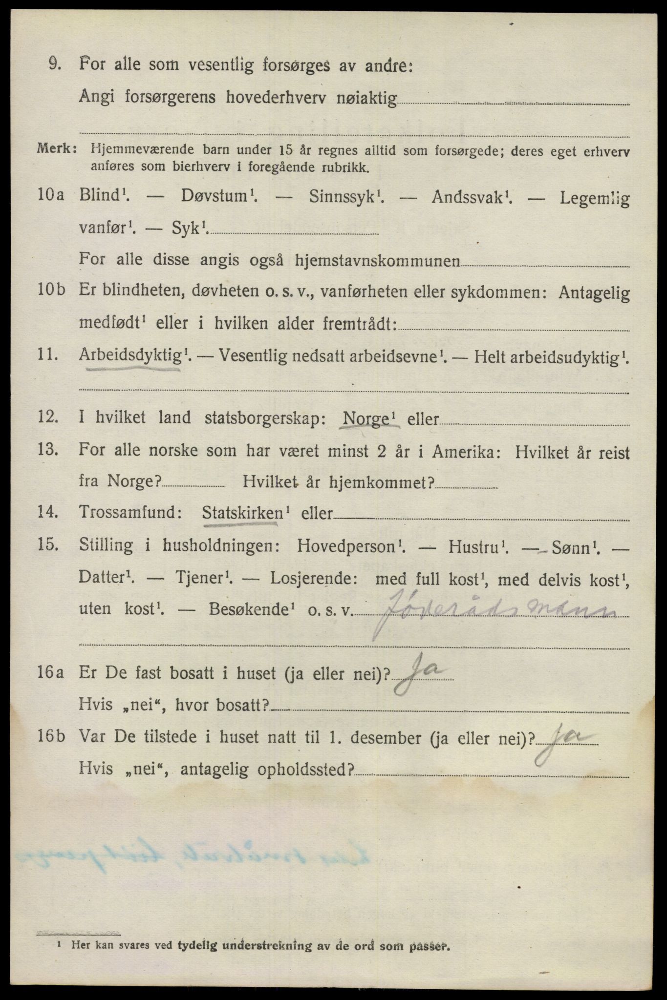 SAO, 1920 census for Nes, 1920, p. 7835