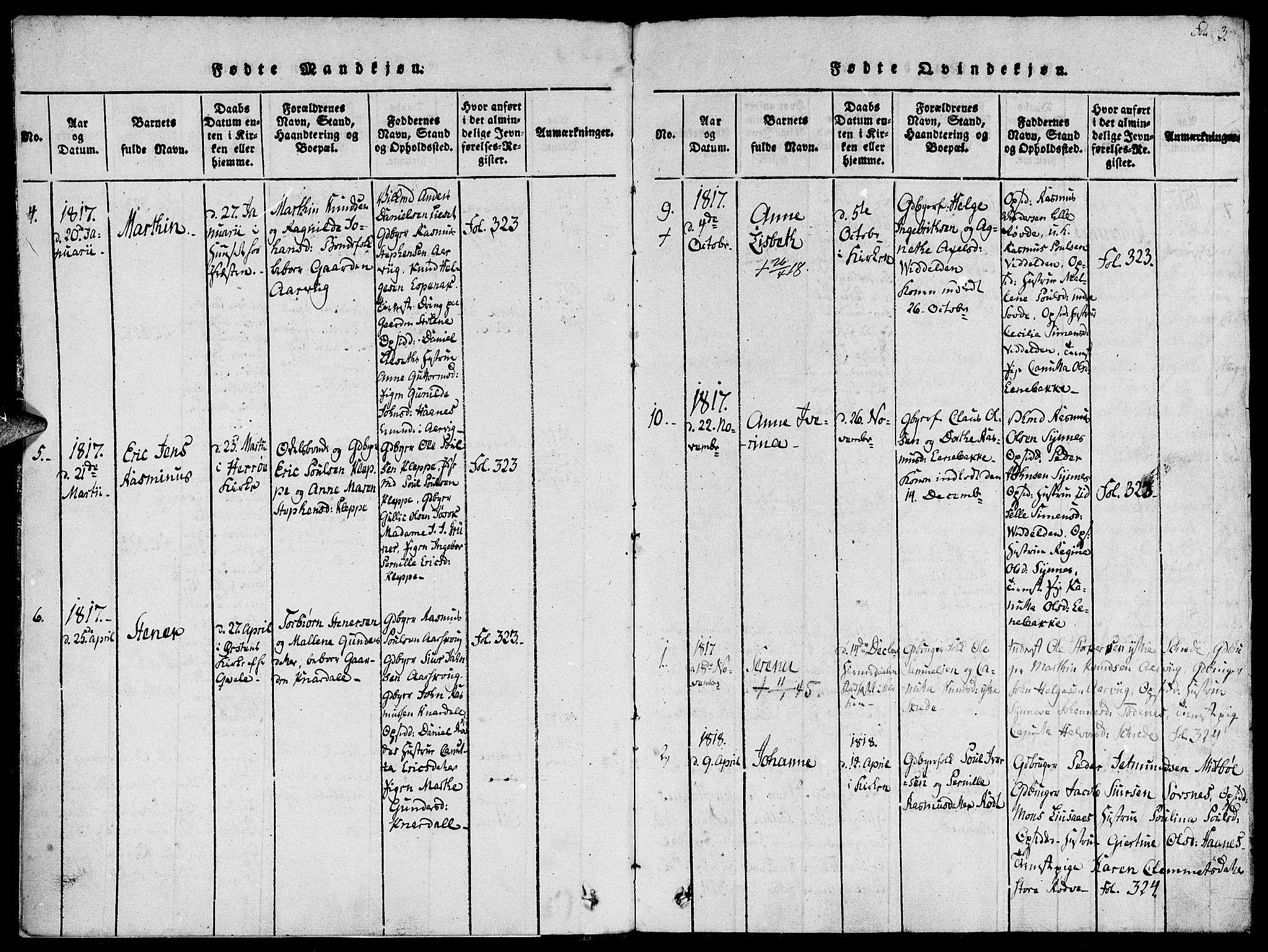 Ministerialprotokoller, klokkerbøker og fødselsregistre - Møre og Romsdal, SAT/A-1454/504/L0054: Parish register (official) no. 504A01, 1816-1861, p. 3