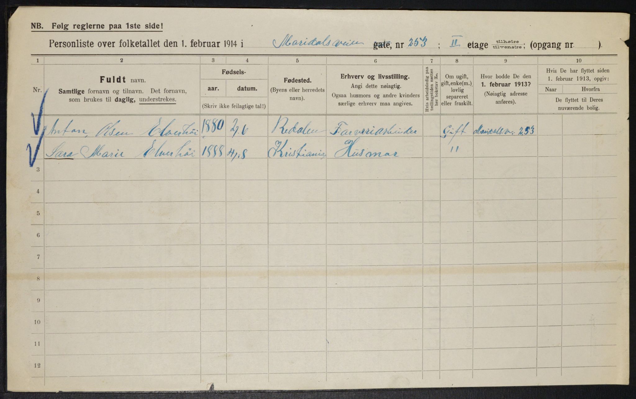 OBA, Municipal Census 1914 for Kristiania, 1914, p. 62772