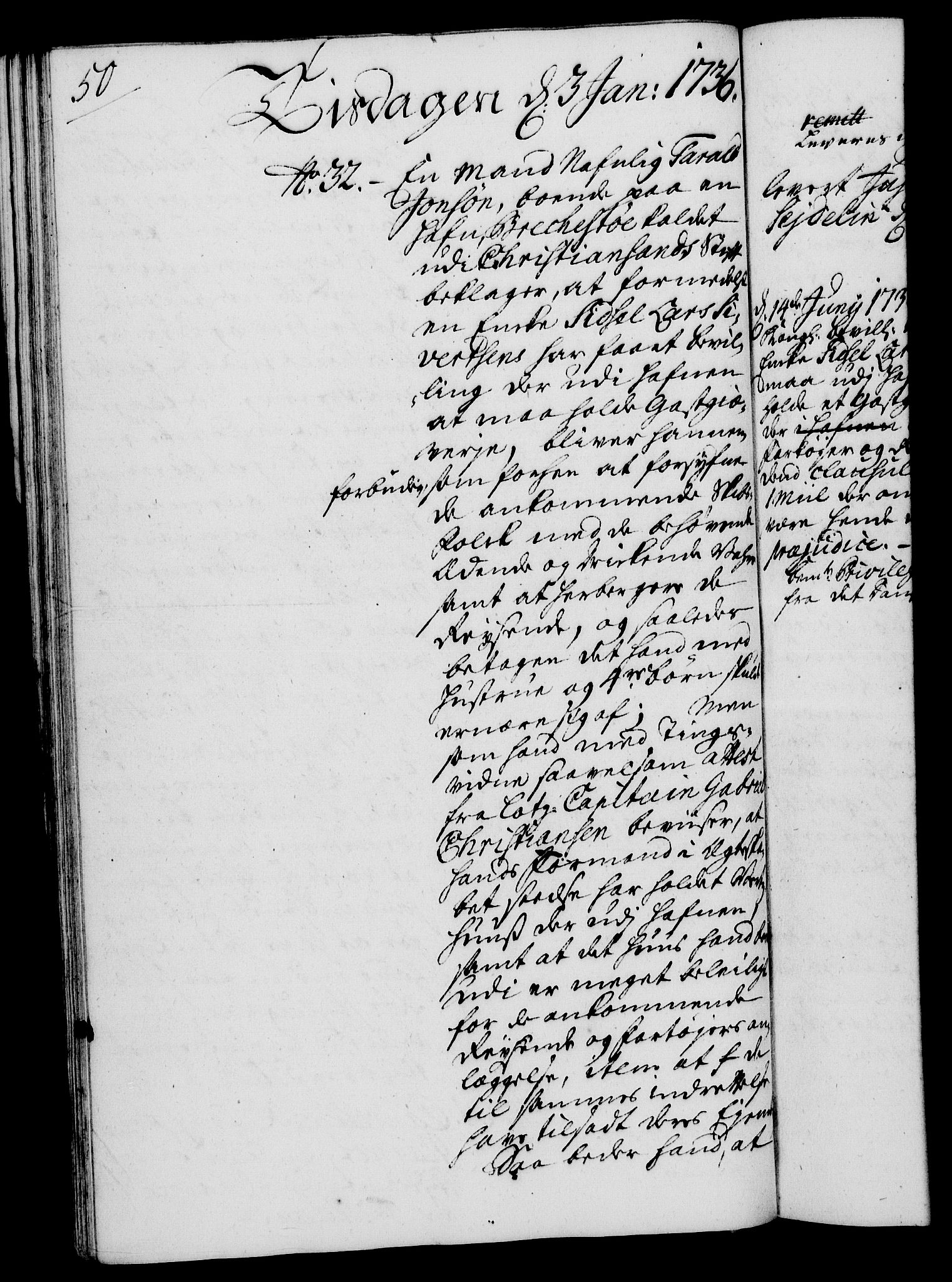 Rentekammeret, Kammerkanselliet, AV/RA-EA-3111/G/Gh/Gha/L0018: Norsk ekstraktmemorialprotokoll (merket RK 53.63), 1735-1736, p. 50