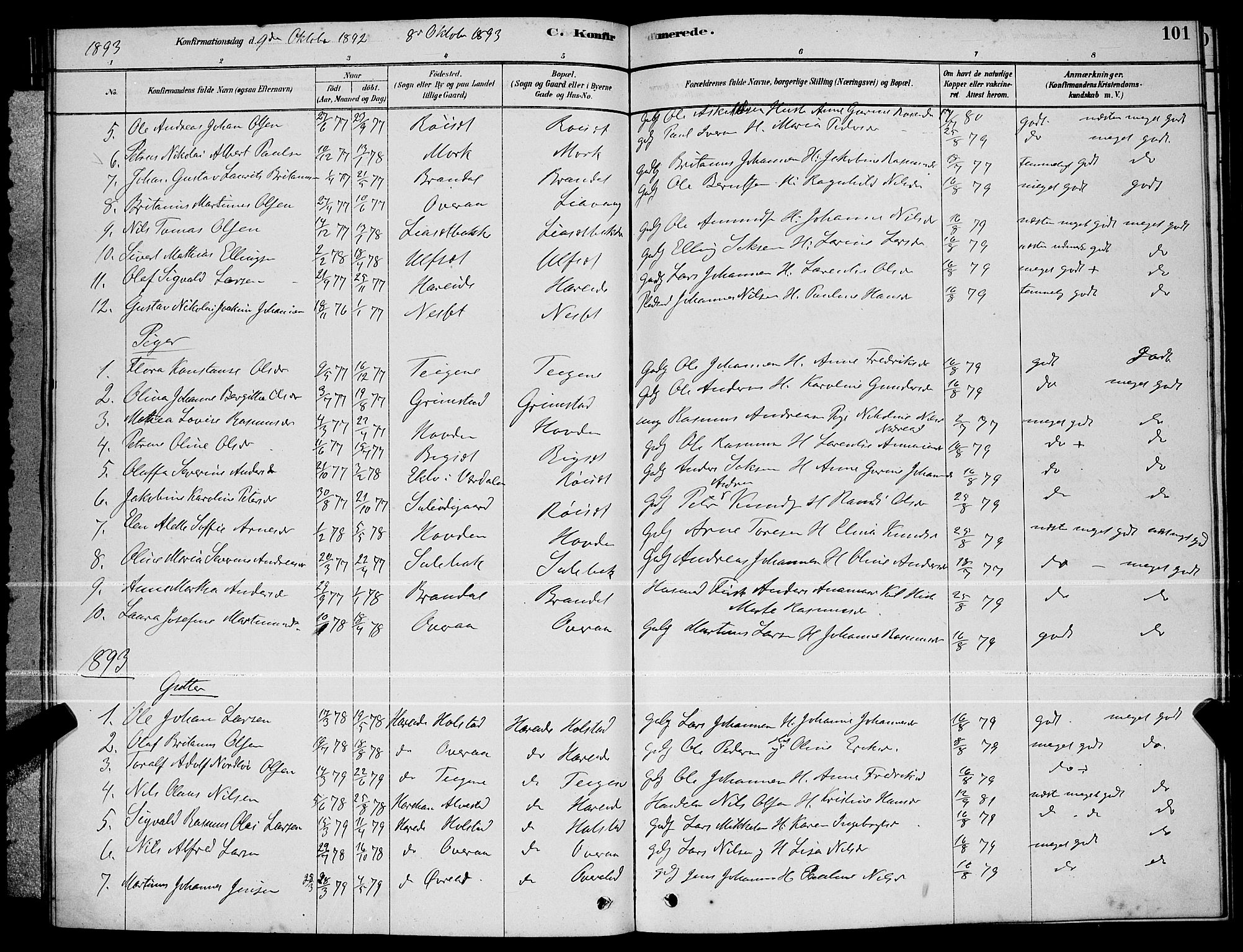 Ministerialprotokoller, klokkerbøker og fødselsregistre - Møre og Romsdal, AV/SAT-A-1454/510/L0125: Parish register (copy) no. 510C02, 1878-1900, p. 101