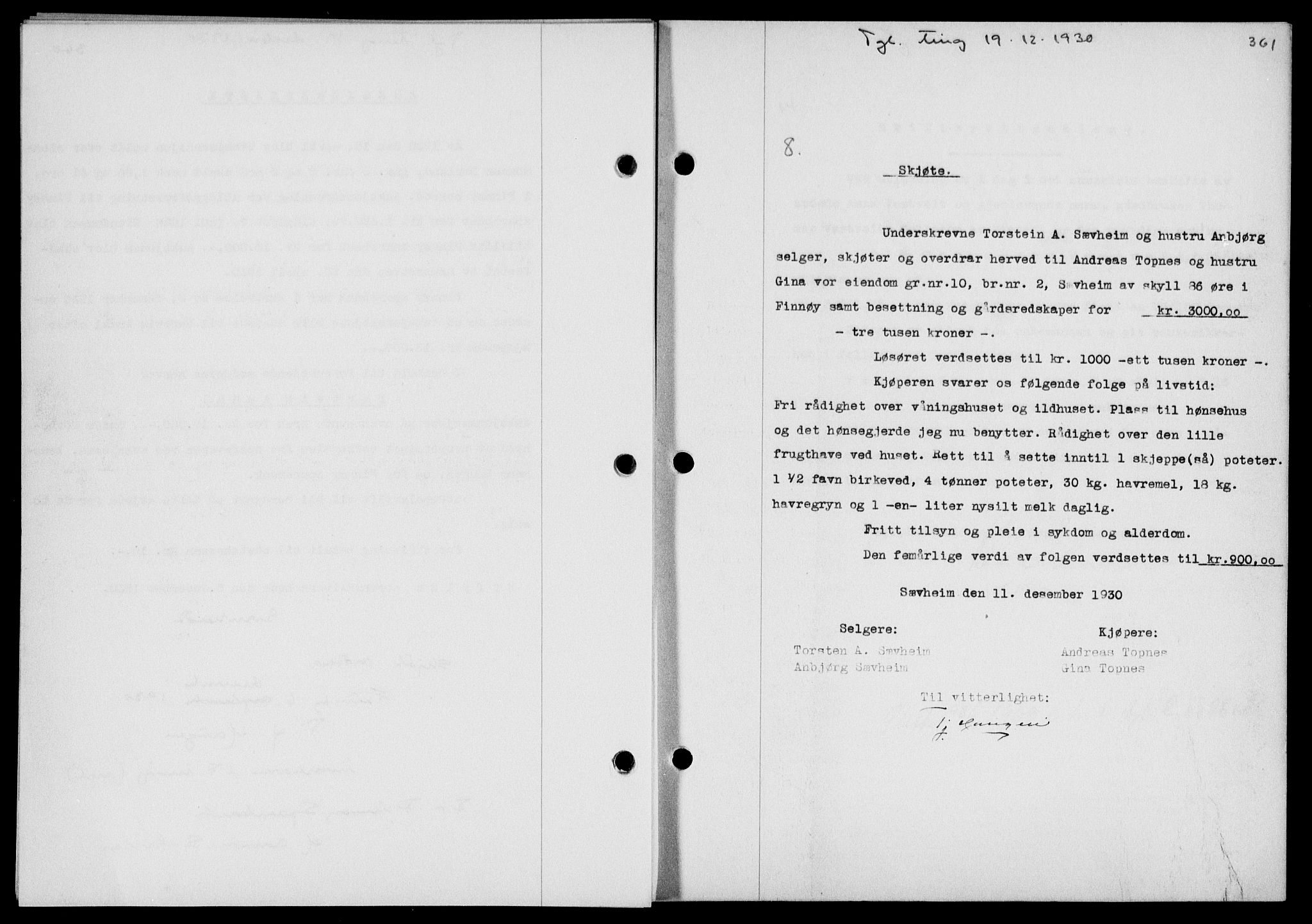 Ryfylke tingrett, SAST/A-100055/001/II/IIB/L0061: Mortgage book no. 40, 1930-1931, Deed date: 19.12.1930