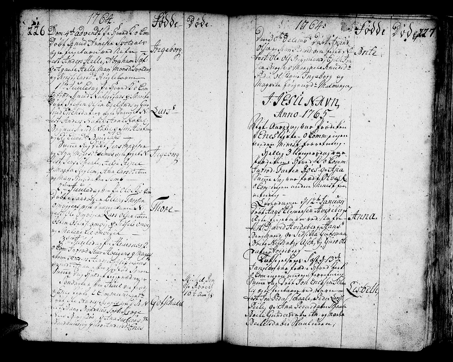 Kvinnherad sokneprestembete, SAB/A-76401/H/Haa: Parish register (official) no. A 3, 1754-1777, p. 226-227