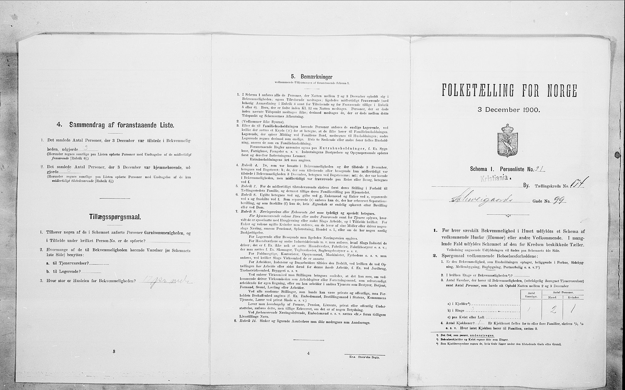 SAO, 1900 census for Kristiania, 1900, p. 82383