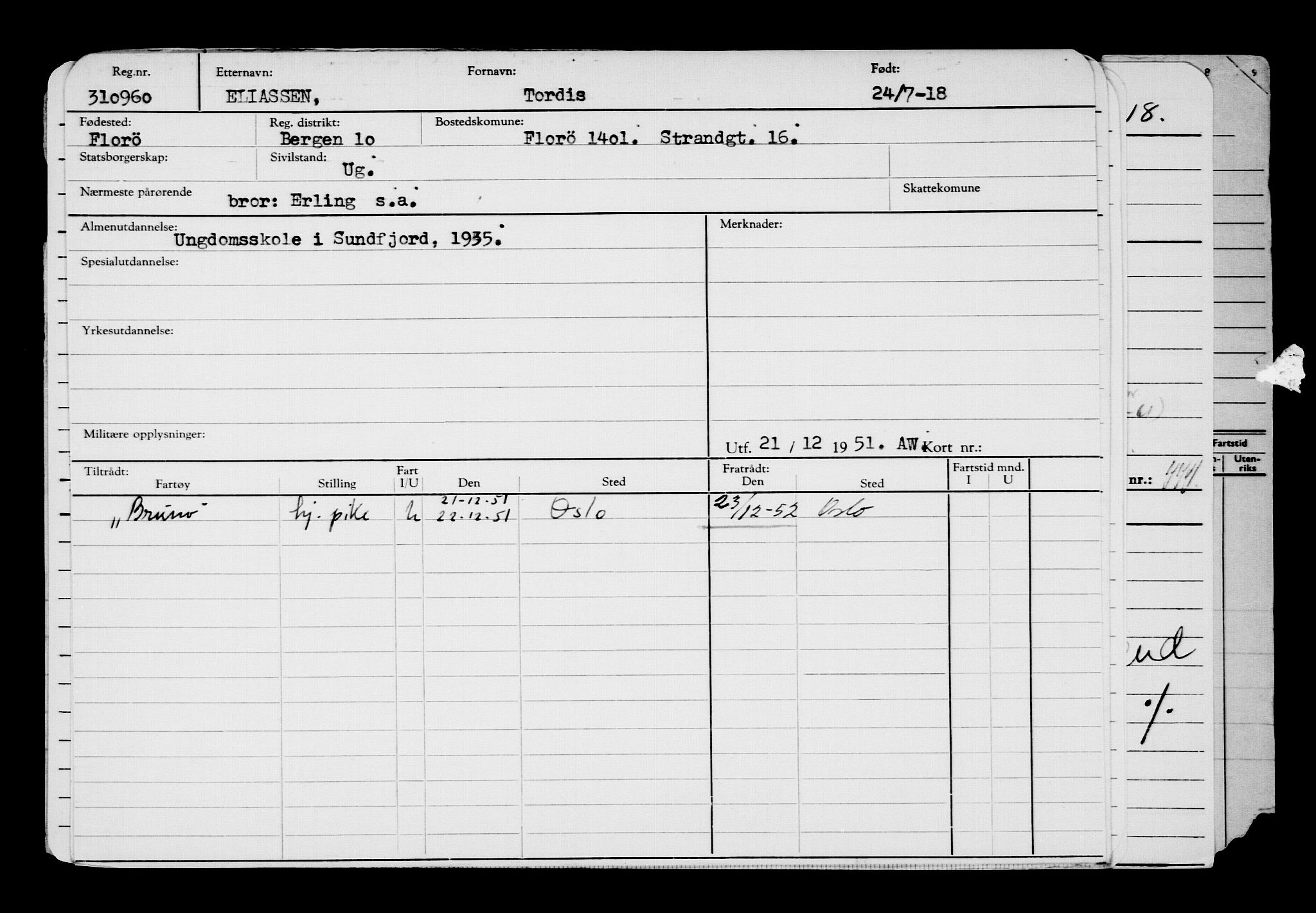 Direktoratet for sjømenn, AV/RA-S-3545/G/Gb/L0160: Hovedkort, 1918, p. 480