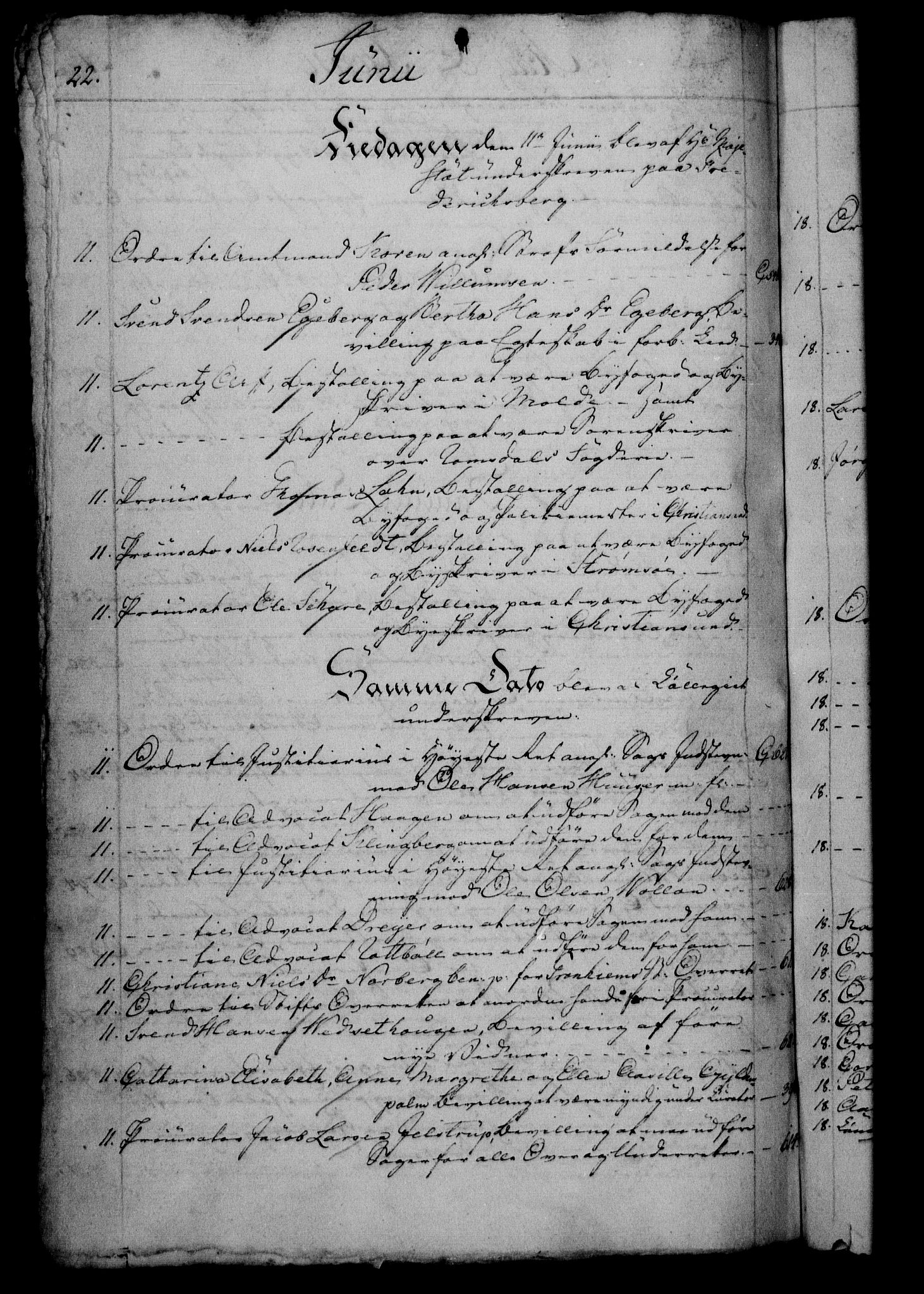 Danske Kanselli 1800-1814, RA/EA-3024/H/Hf/Hfb/Hfbc/L0003: Underskrivelsesbok m. register, 1802, p. 22