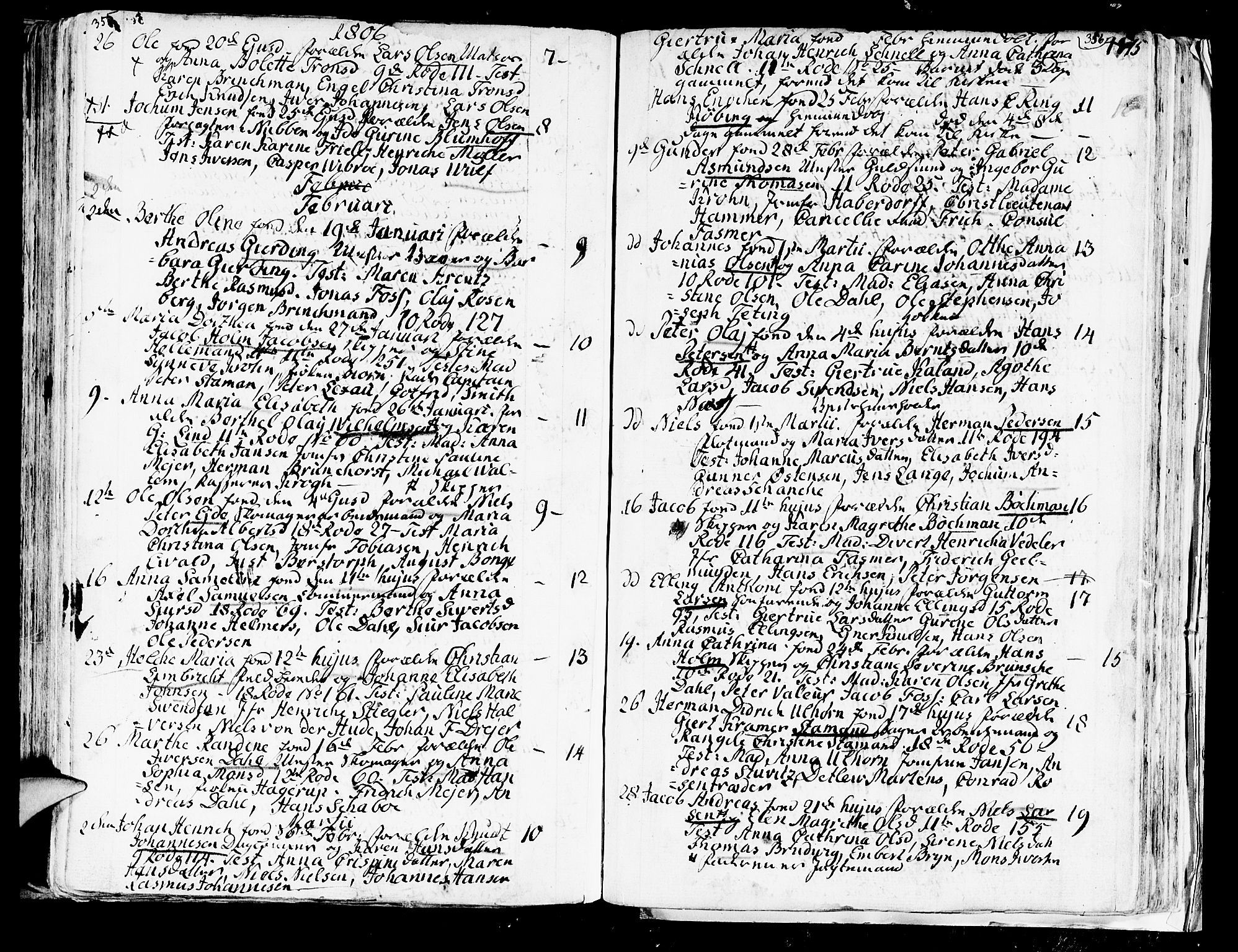 Domkirken sokneprestembete, SAB/A-74801/H/Haa/L0004: Parish register (official) no. A 4, 1763-1820, p. 355-356