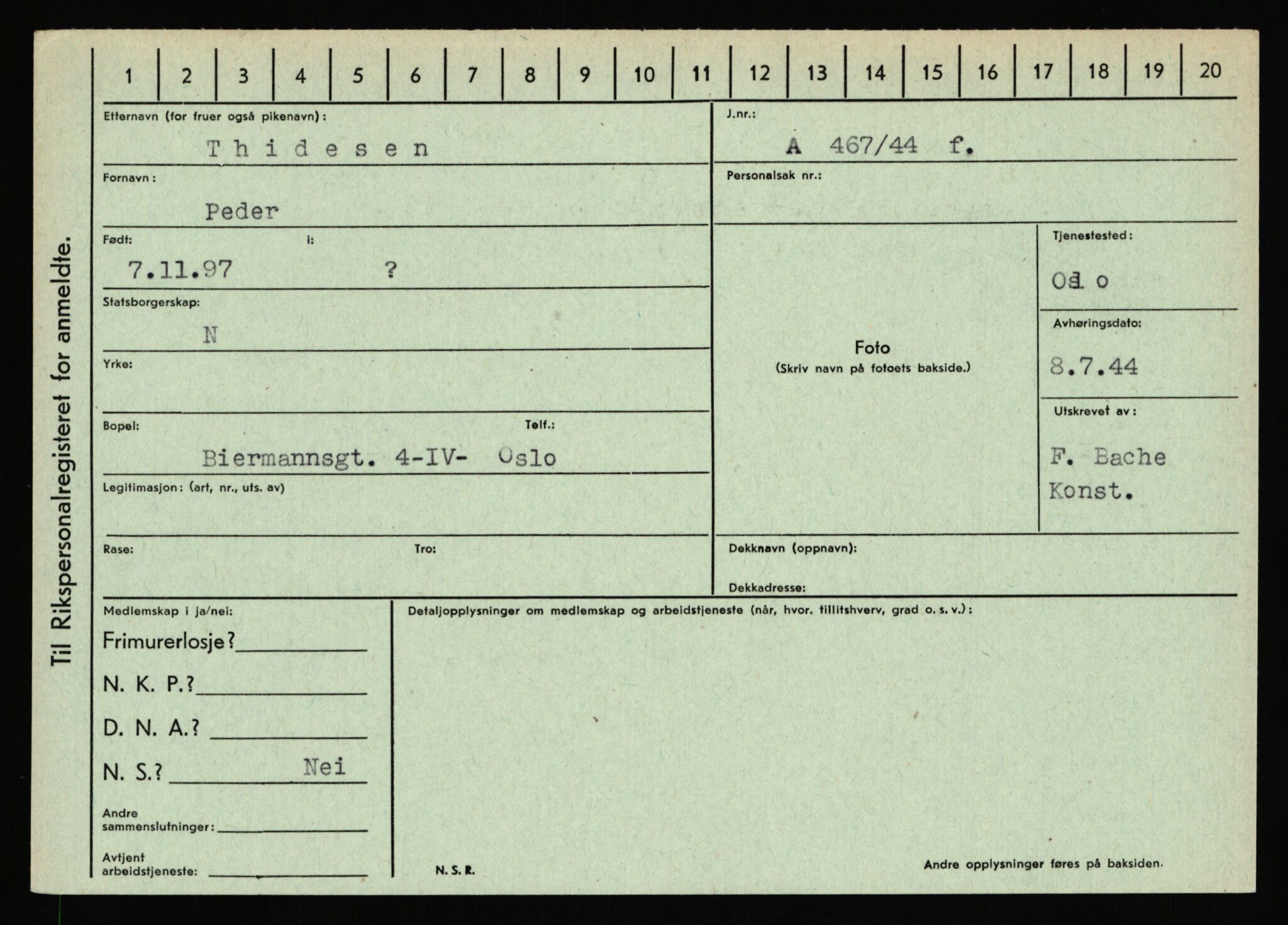 Statspolitiet - Hovedkontoret / Osloavdelingen, AV/RA-S-1329/C/Ca/L0015: Svea - Tøsse, 1943-1945, p. 2364