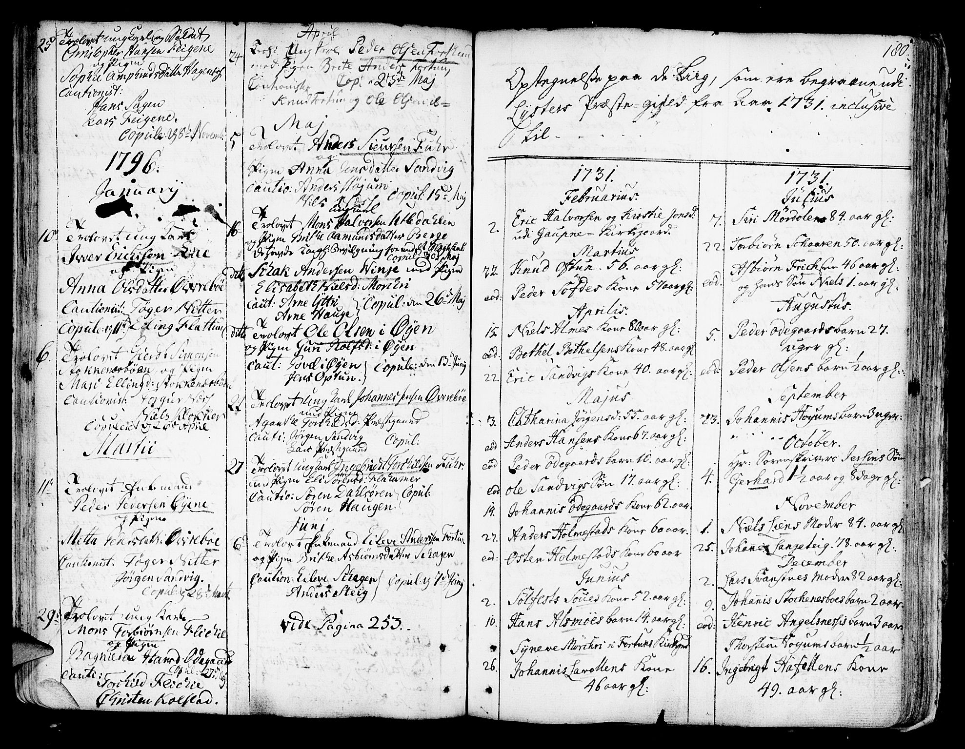 Luster sokneprestembete, SAB/A-81101/H/Haa/Haaa/L0001: Parish register (official) no. A 1, 1731-1803, p. 180