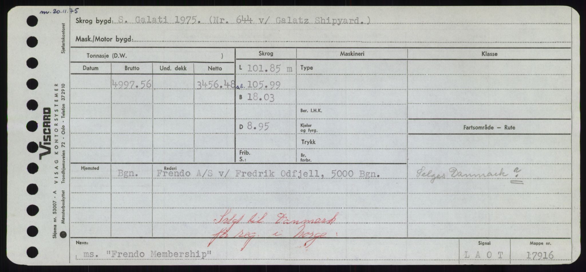 Sjøfartsdirektoratet med forløpere, Skipsmålingen, RA/S-1627/H/Hd/L0011: Fartøy, Fla-Får, p. 393