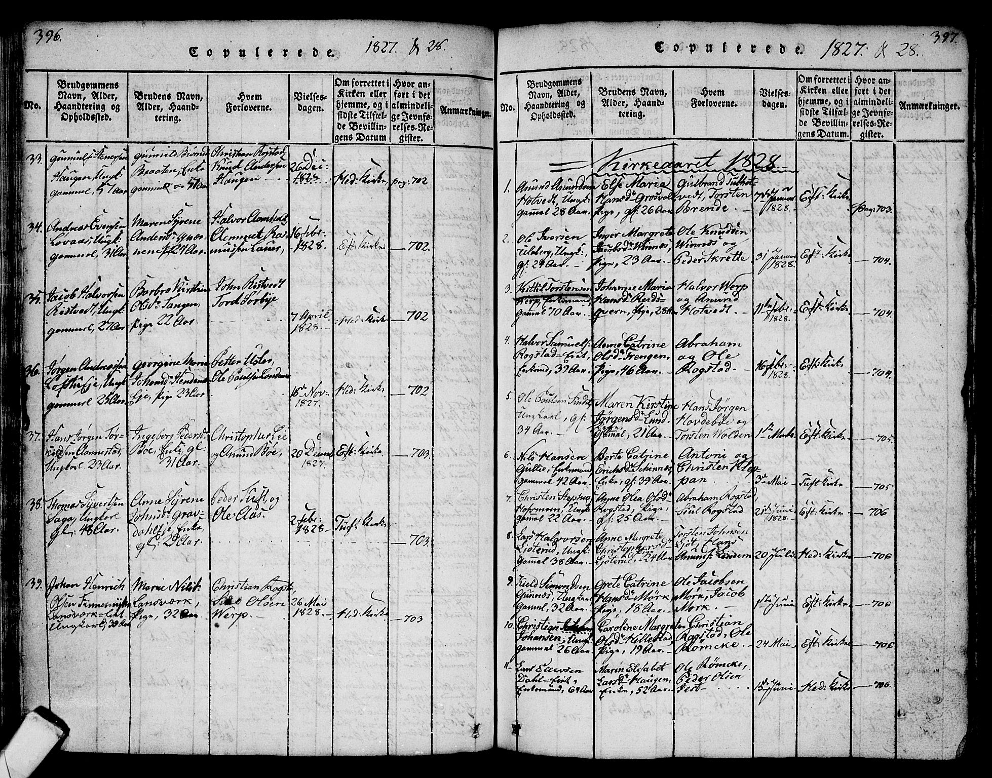 Sandsvær kirkebøker, AV/SAKO-A-244/G/Ga/L0003: Parish register (copy) no. I 3, 1817-1839, p. 396-397