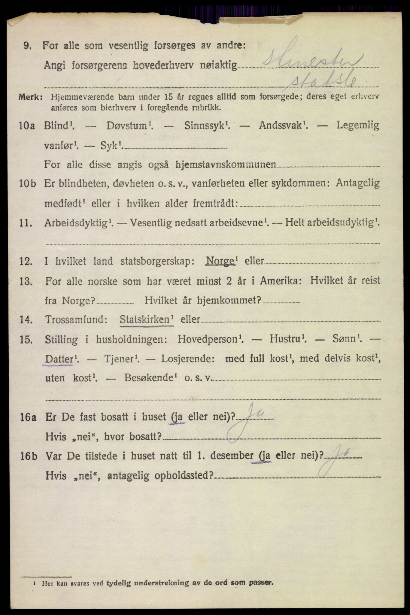 SAH, 1920 census for Østre Toten, 1920, p. 8581