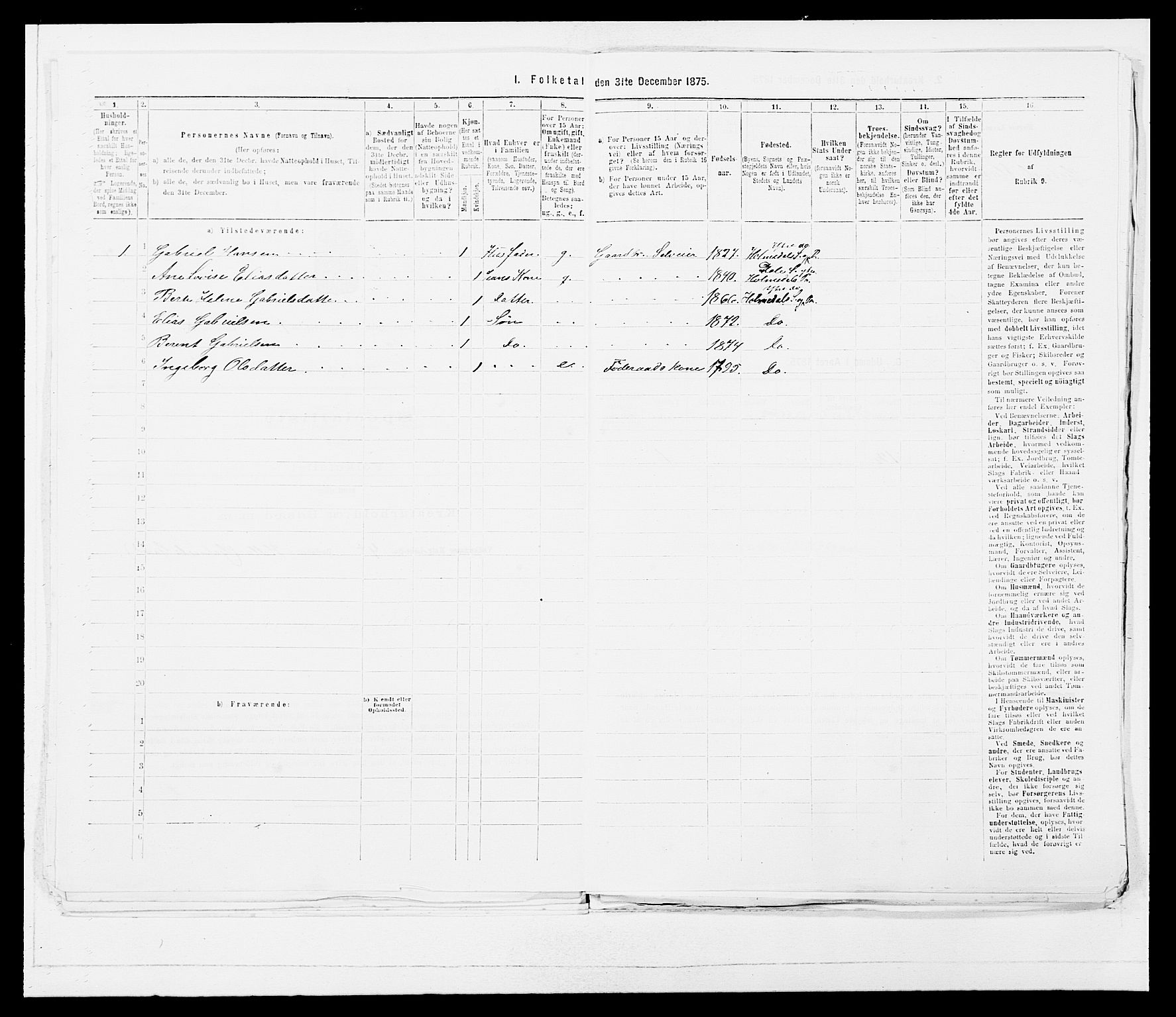 SAB, 1875 census for 1429P Ytre Holmedal, 1875, p. 64