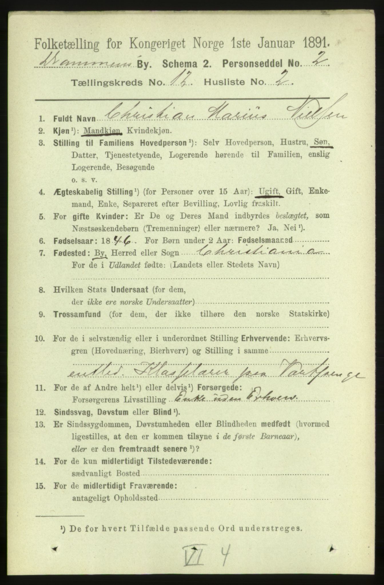 RA, 1891 census for 0602 Drammen, 1891, p. 8973