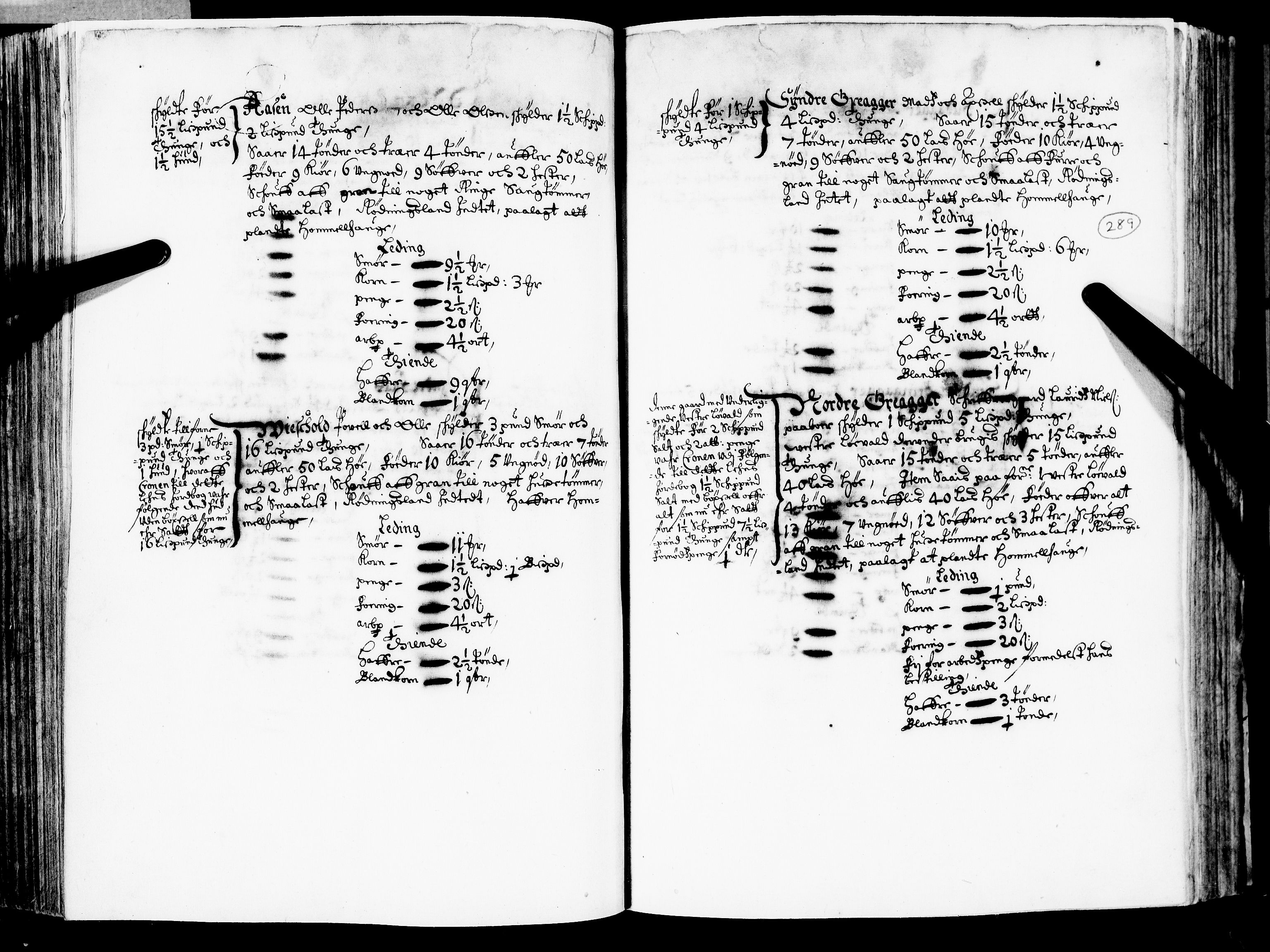 Rentekammeret inntil 1814, Realistisk ordnet avdeling, AV/RA-EA-4070/N/Nb/Nba/L0020: Tønsberg len, 2. del, 1668, p. 288b-289a