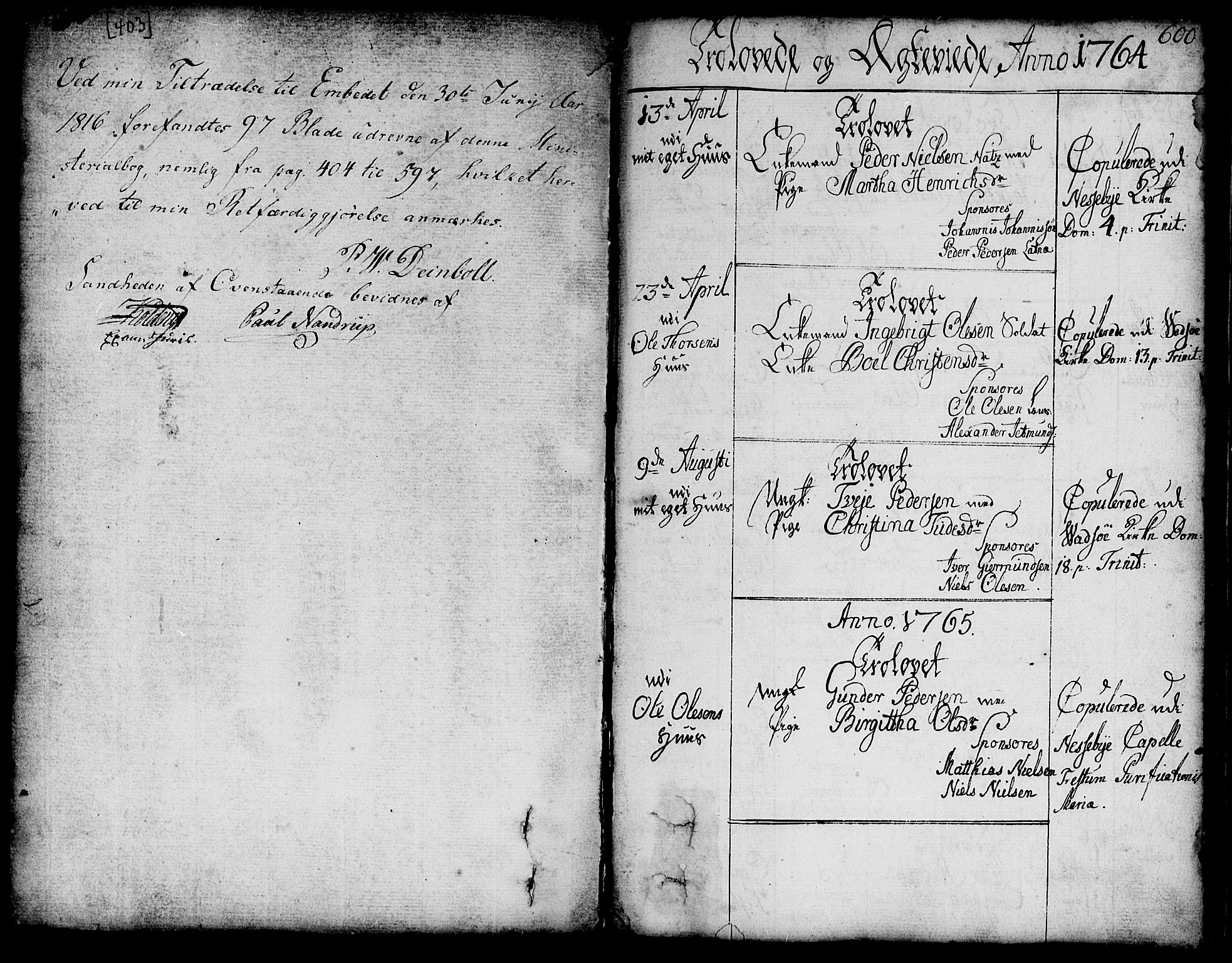 Vadsø sokneprestkontor, SATØ/S-1325/H/Ha/L0002kirke: Parish register (official) no. 2, 1764-1821, p. 403