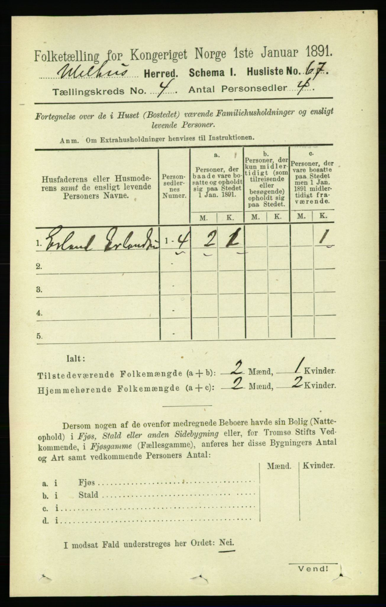 RA, 1891 census for 1653 Melhus, 1891, p. 1968