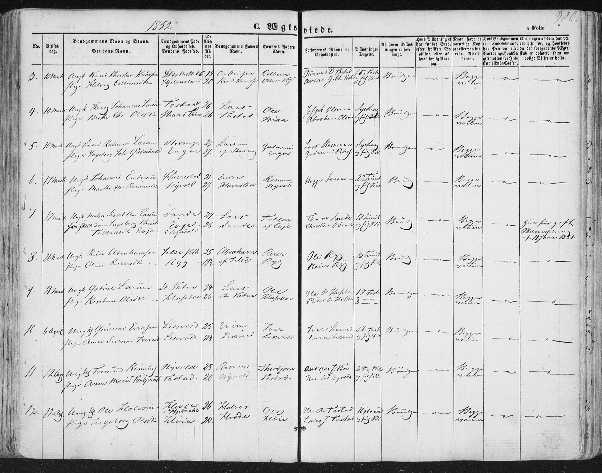 Hetland sokneprestkontor, AV/SAST-A-101826/30/30BA/L0002: Parish register (official) no. A 2, 1849-1869, p. 200