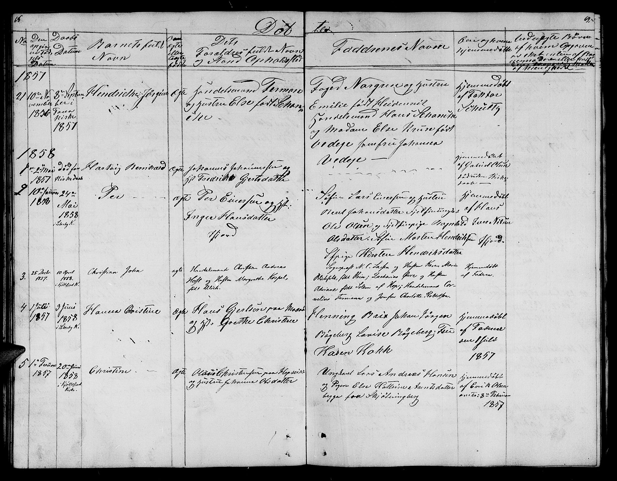 Lebesby sokneprestkontor, AV/SATØ-S-1353/H/Hb/L0001klokker: Parish register (copy) no. 1, 1846-1862, p. 68-69