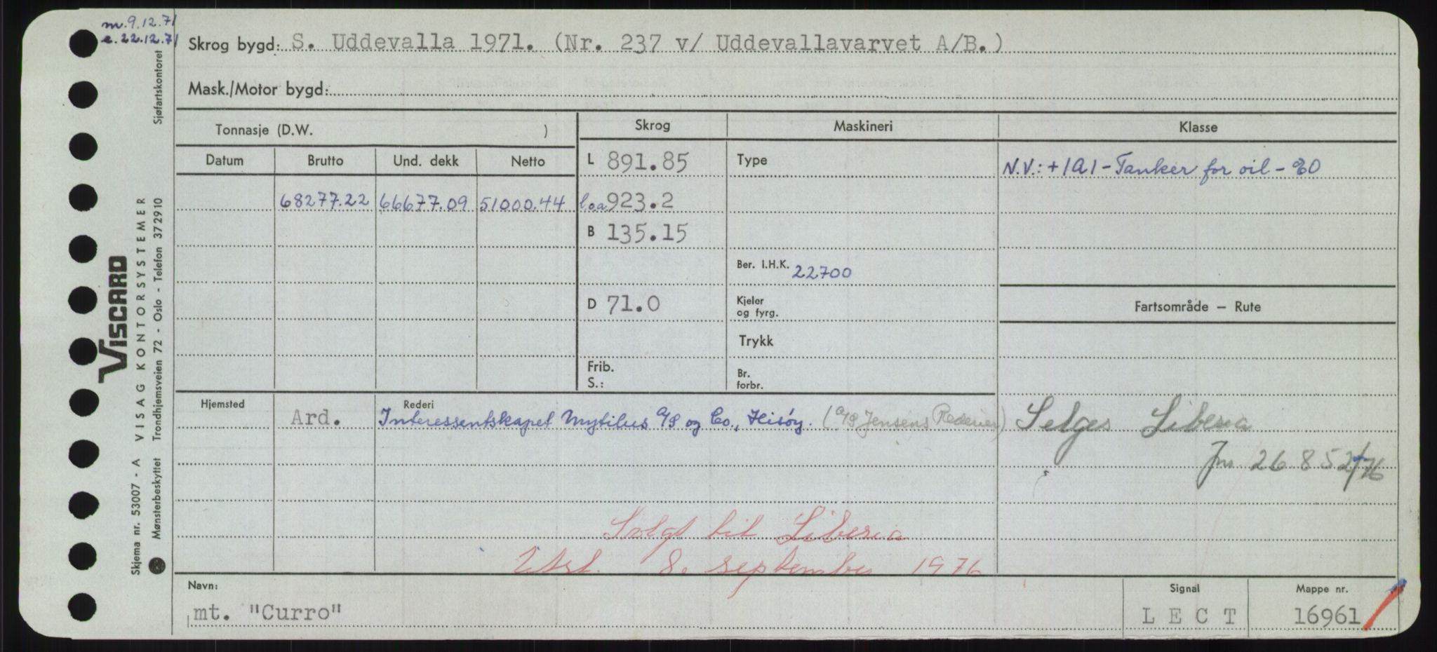Sjøfartsdirektoratet med forløpere, Skipsmålingen, RA/S-1627/H/Hd/L0008: Fartøy, C-D, p. 283