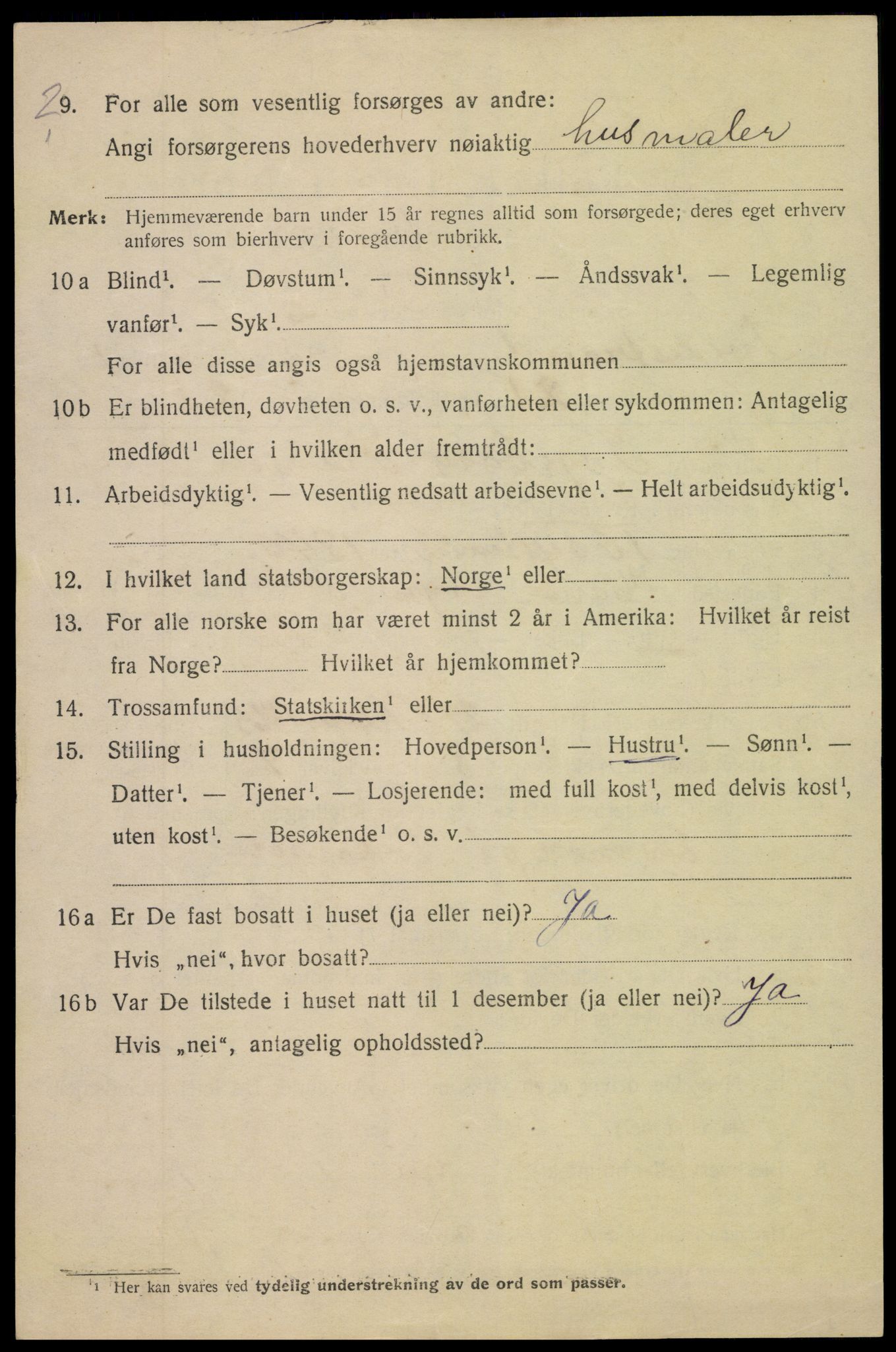 SAK, 1920 census for Tvedestrand, 1920, p. 1346