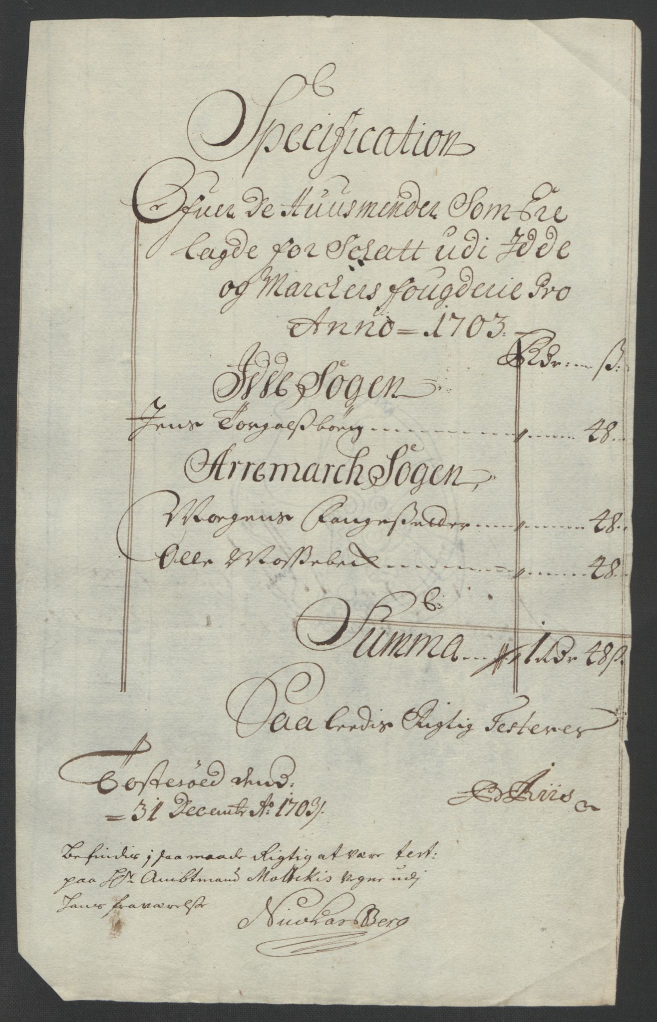 Rentekammeret inntil 1814, Reviderte regnskaper, Fogderegnskap, RA/EA-4092/R01/L0016: Fogderegnskap Idd og Marker, 1702-1703, p. 312