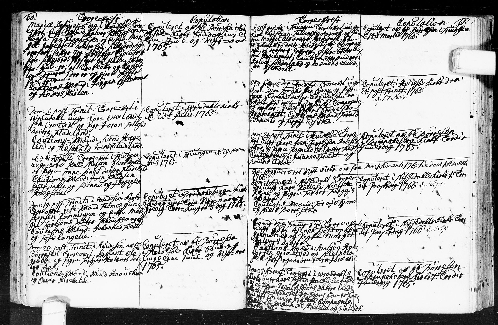 Kviteseid kirkebøker, SAKO/A-276/F/Fa/L0001: Parish register (official) no. I 1, 1754-1773, p. 60-61