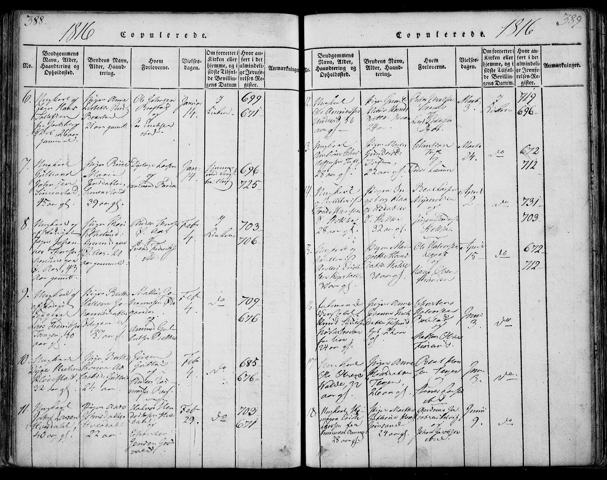 Sande Kirkebøker, SAKO/A-53/F/Fa/L0003: Parish register (official) no. 3, 1814-1847, p. 388-389