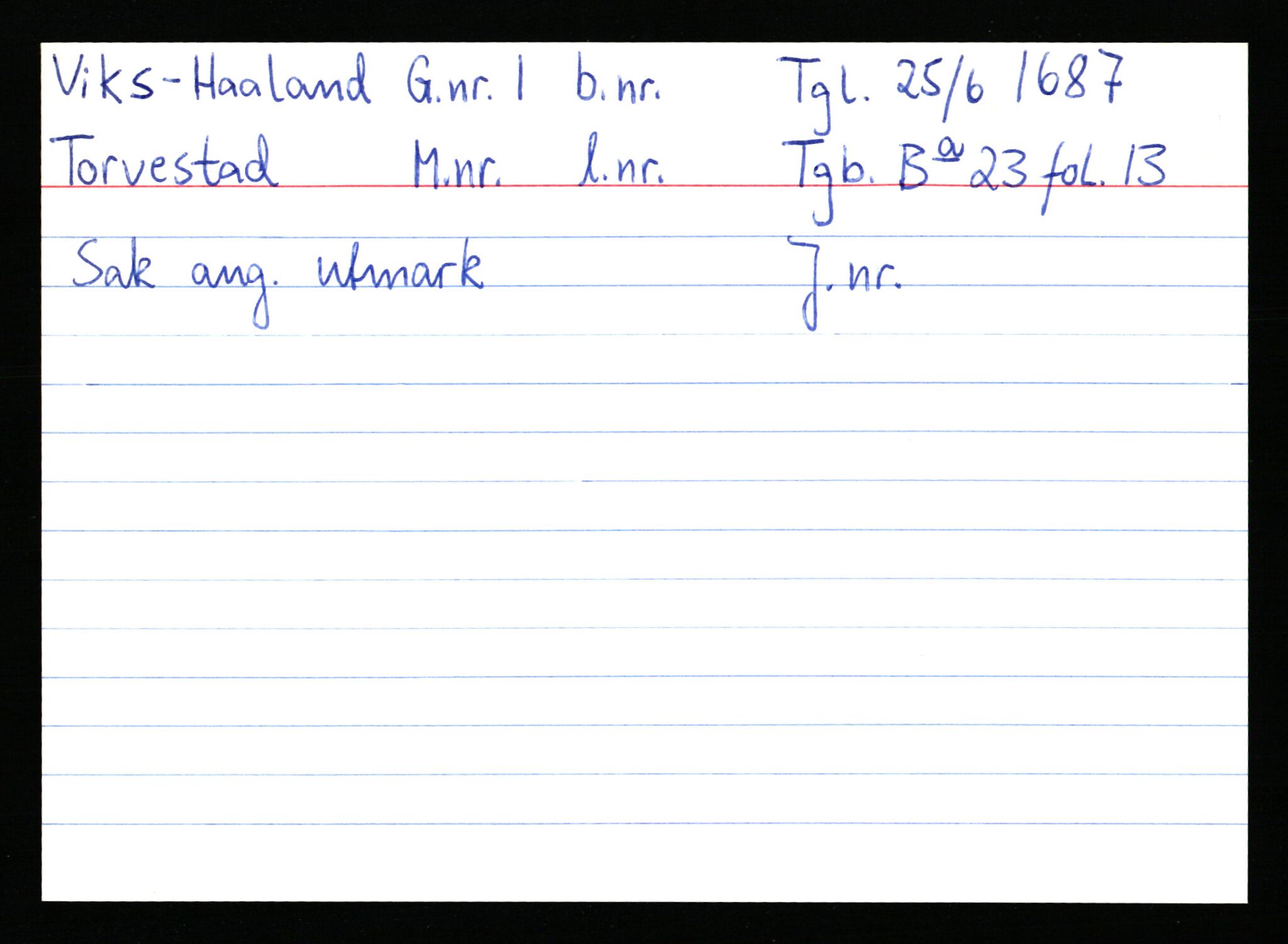 Statsarkivet i Stavanger, AV/SAST-A-101971/03/Y/Ym/L0067: Åstedskort sortert etter gårdsnavn: Vik - Vold, 1600-1950, p. 264