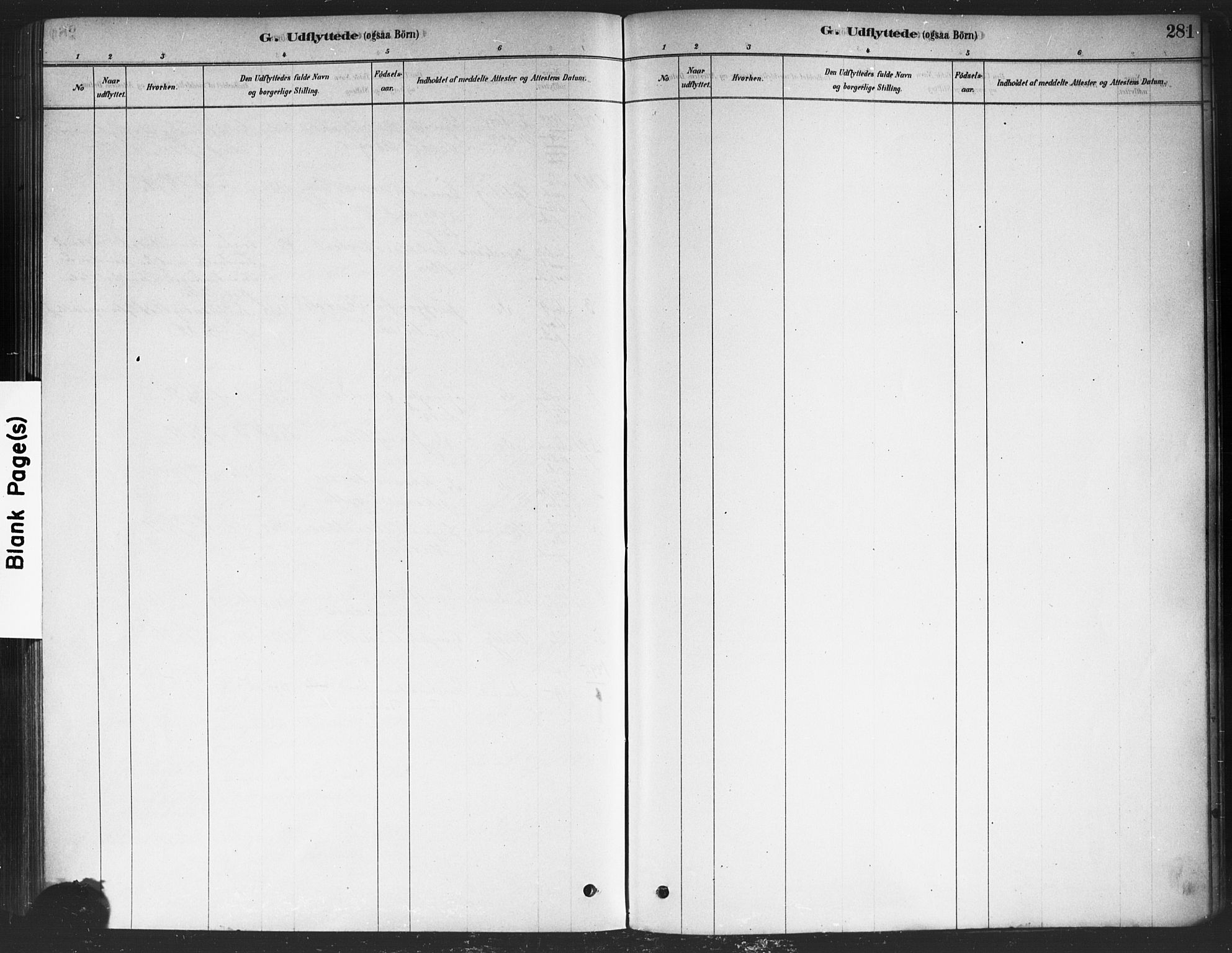 Drøbak prestekontor Kirkebøker, SAO/A-10142a/F/Fc/L0002: Parish register (official) no. III 2, 1878-1891, p. 281