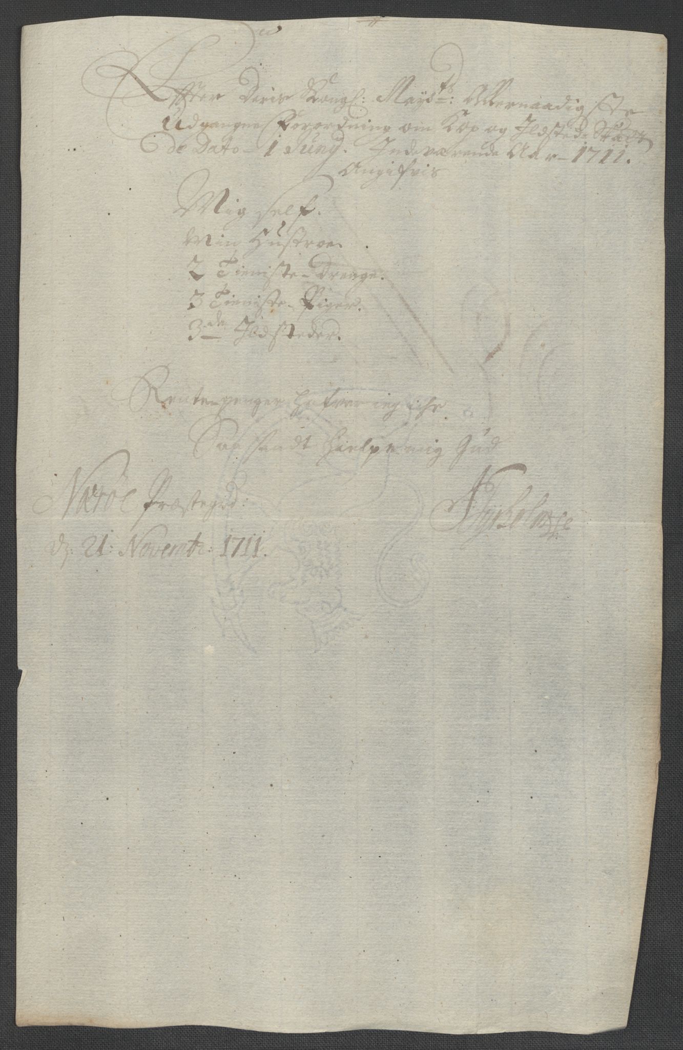 Rentekammeret inntil 1814, Reviderte regnskaper, Fogderegnskap, AV/RA-EA-4092/R64/L4432: Fogderegnskap Namdal, 1711, p. 152