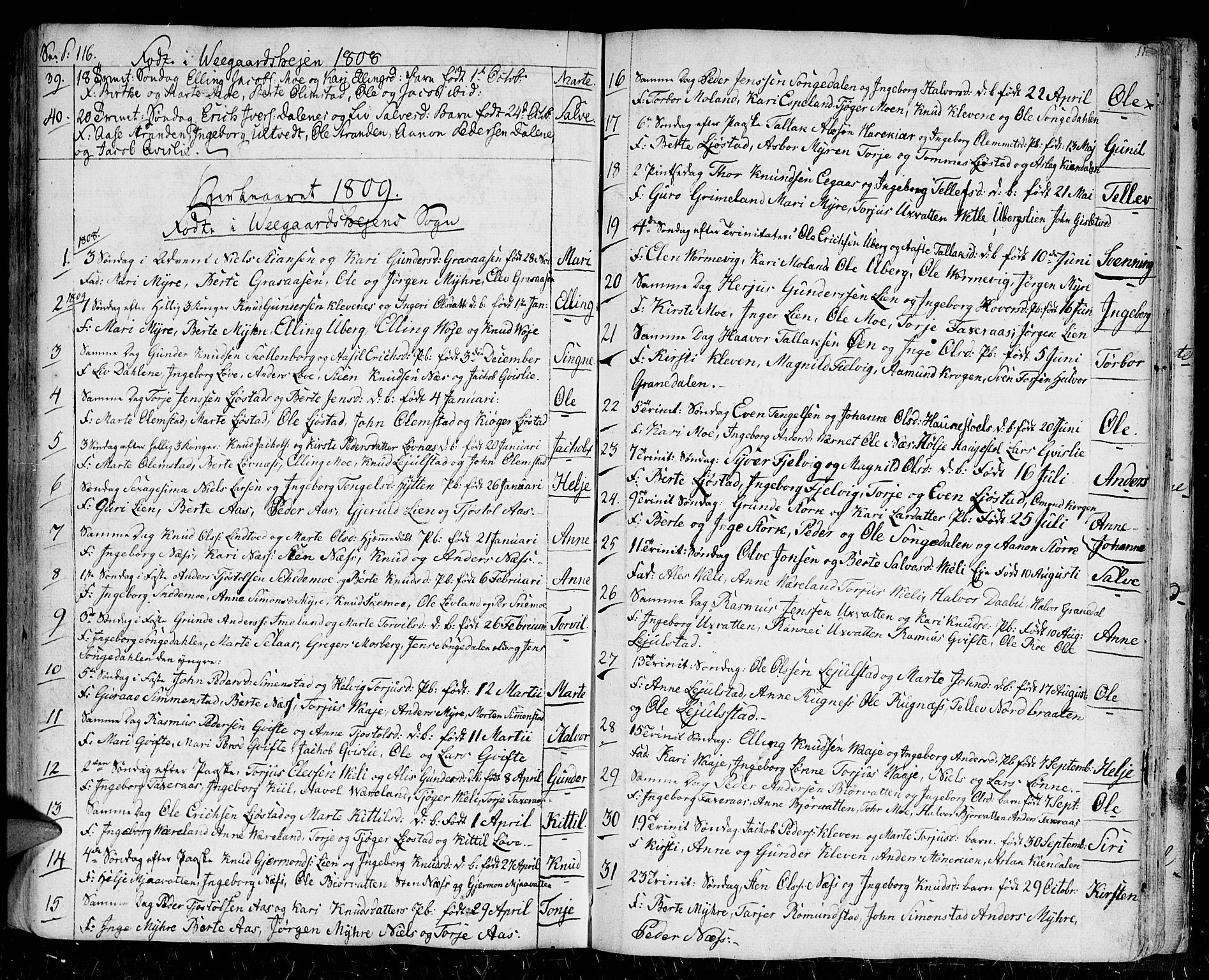 Gjerstad sokneprestkontor, AV/SAK-1111-0014/F/Fa/Faa/L0003: Parish register (official) no. A 3, 1780-1815, p. 116