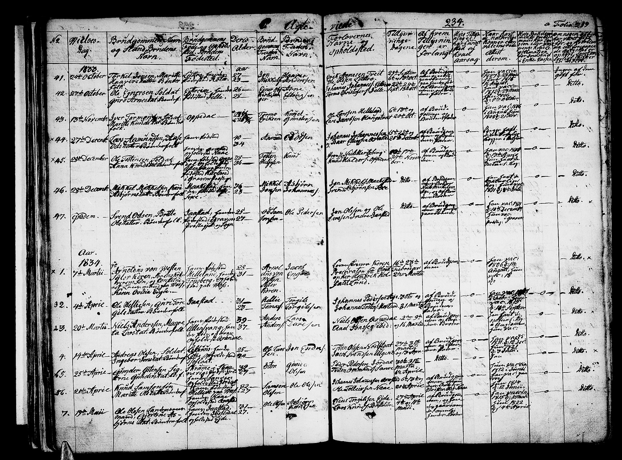 Ullensvang sokneprestembete, SAB/A-78701/H/Haa: Parish register (official) no. A 10, 1825-1853, p. 234