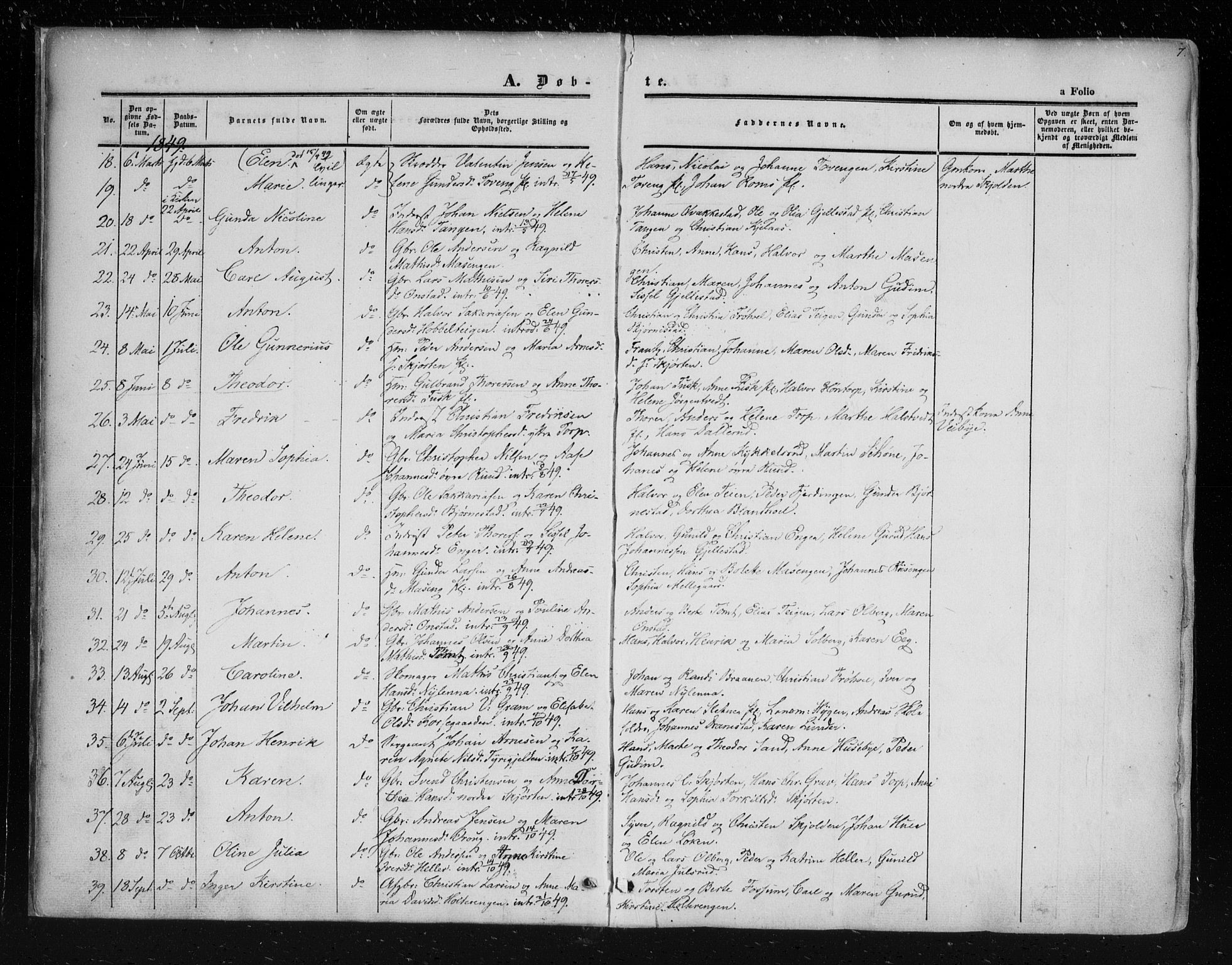 Askim prestekontor Kirkebøker, AV/SAO-A-10900/F/Fa/L0005: Parish register (official) no. 5, 1847-1879, p. 7