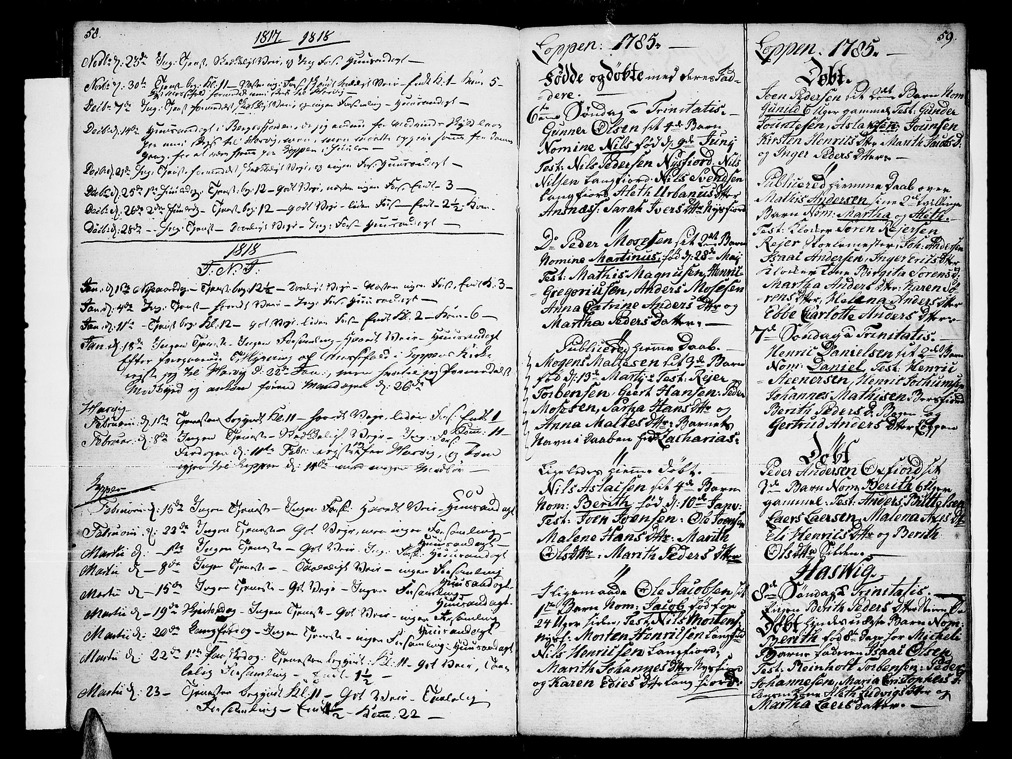 Loppa sokneprestkontor, SATØ/S-1339/H/Ha/L0002kirke: Parish register (official) no. 2, 1785-1821, p. 58