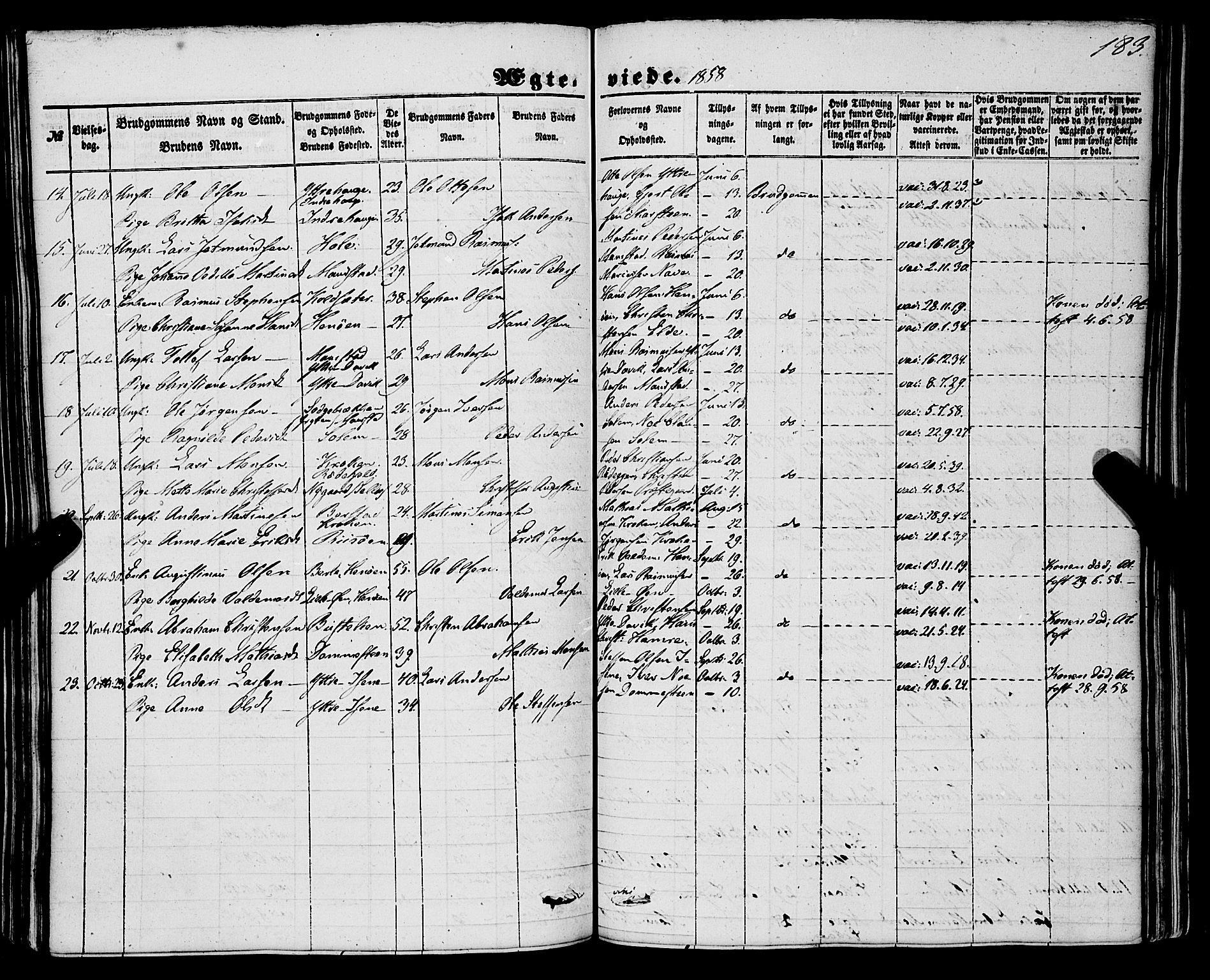 Davik sokneprestembete, AV/SAB-A-79701/H/Haa/Haaa/L0005: Parish register (official) no. A 5, 1850-1866, p. 183