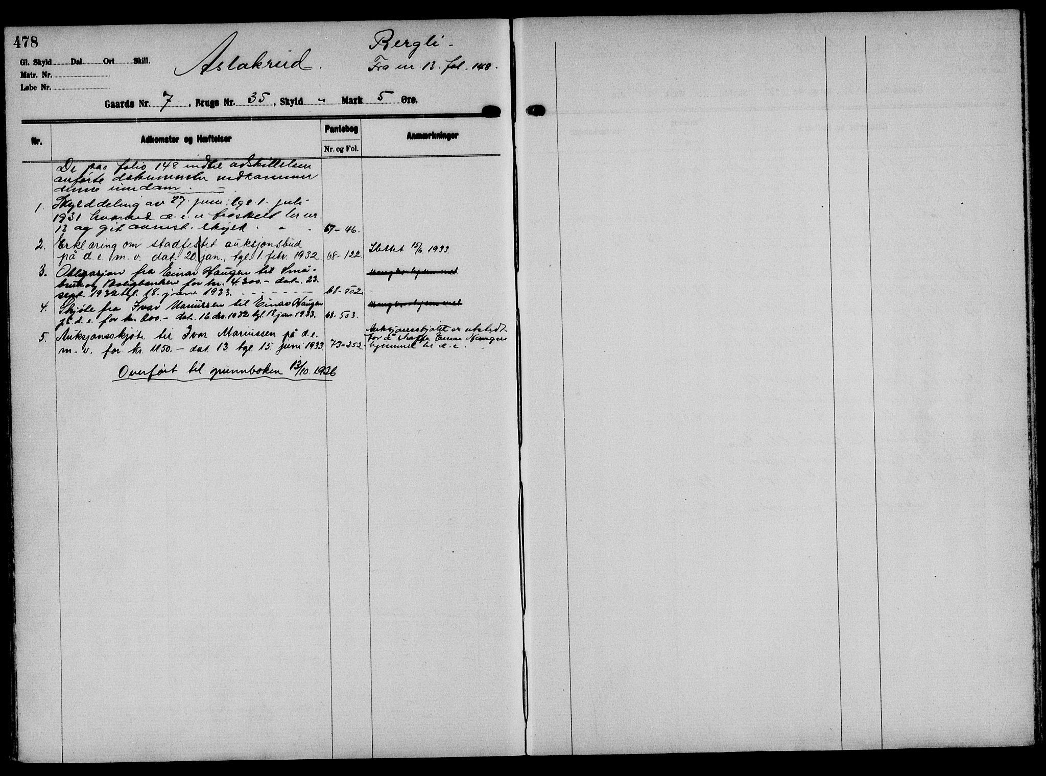 Solør tingrett, AV/SAH-TING-008/H/Ha/Hak/L0001: Mortgage register no. I, 1900-1935, p. 478