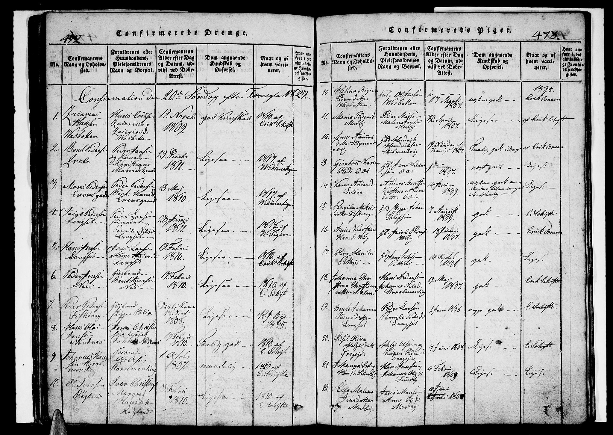 Ministerialprotokoller, klokkerbøker og fødselsregistre - Nordland, AV/SAT-A-1459/847/L0676: Parish register (copy) no. 847C04, 1821-1853, p. 472-473