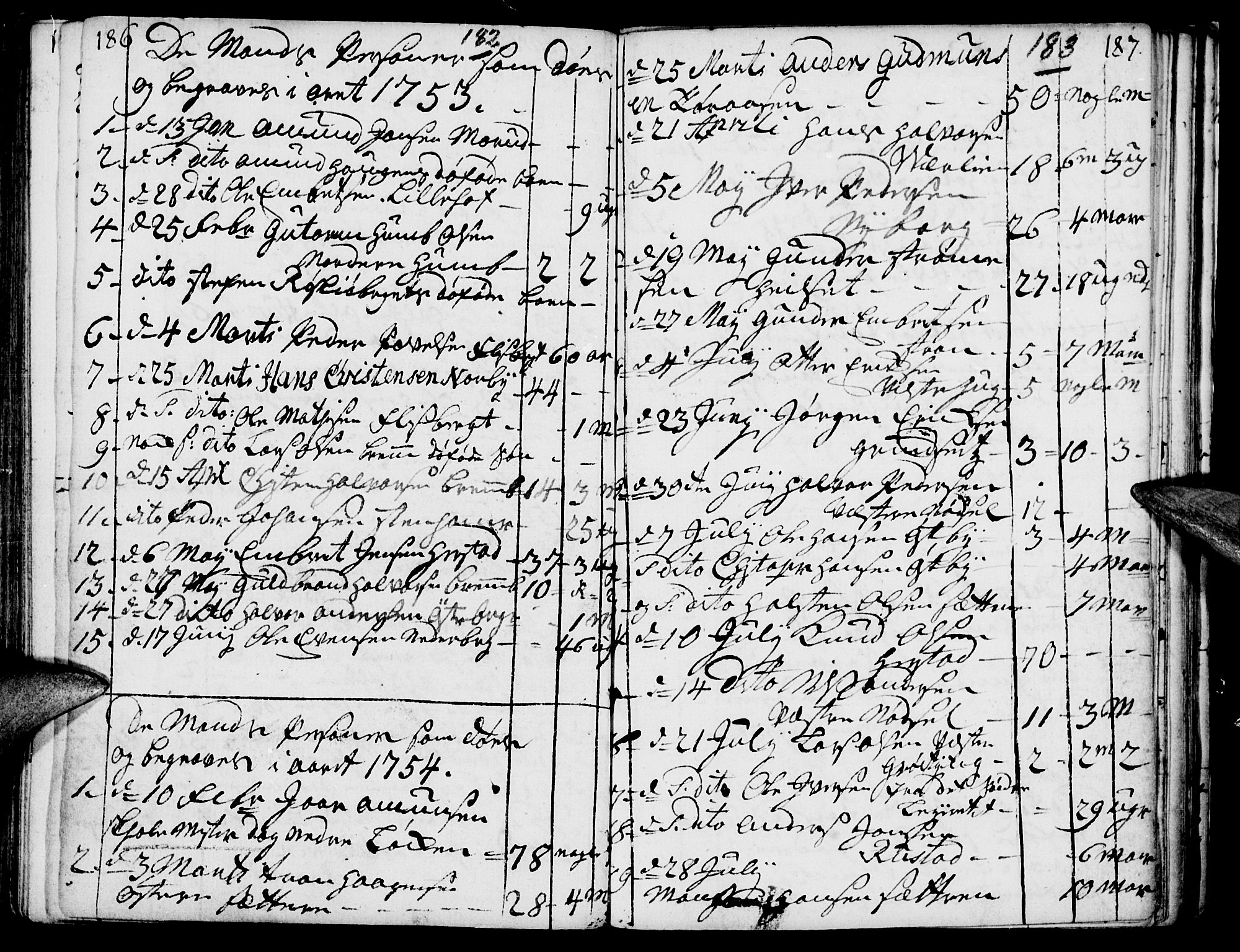 Elverum prestekontor, SAH/PREST-044/H/Ha/Haa/L0002: Parish register (official) no. 2, 1751-1756, p. 182-183