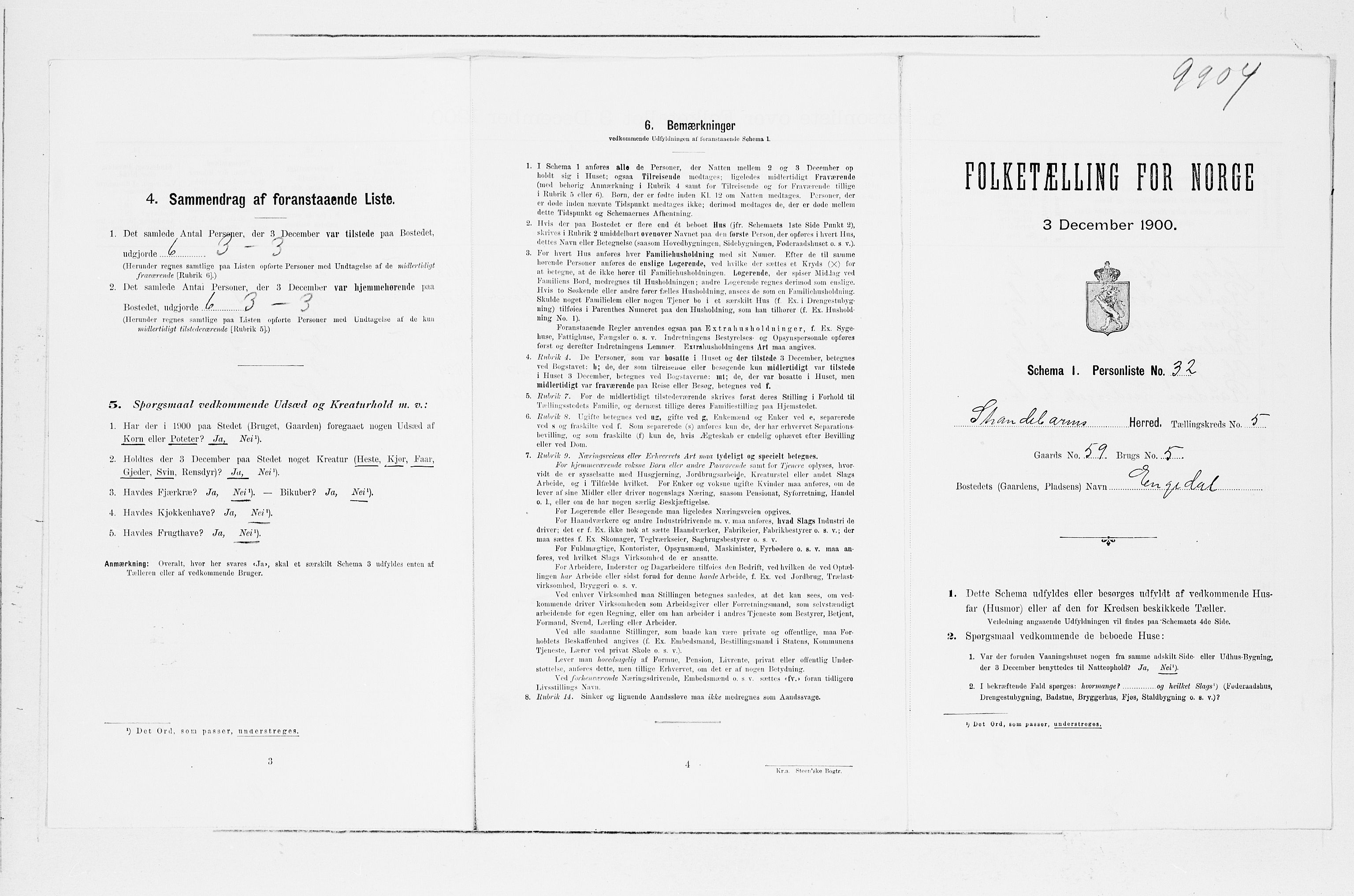 SAB, 1900 census for Strandebarm og Varaldsøy, 1900, p. 699