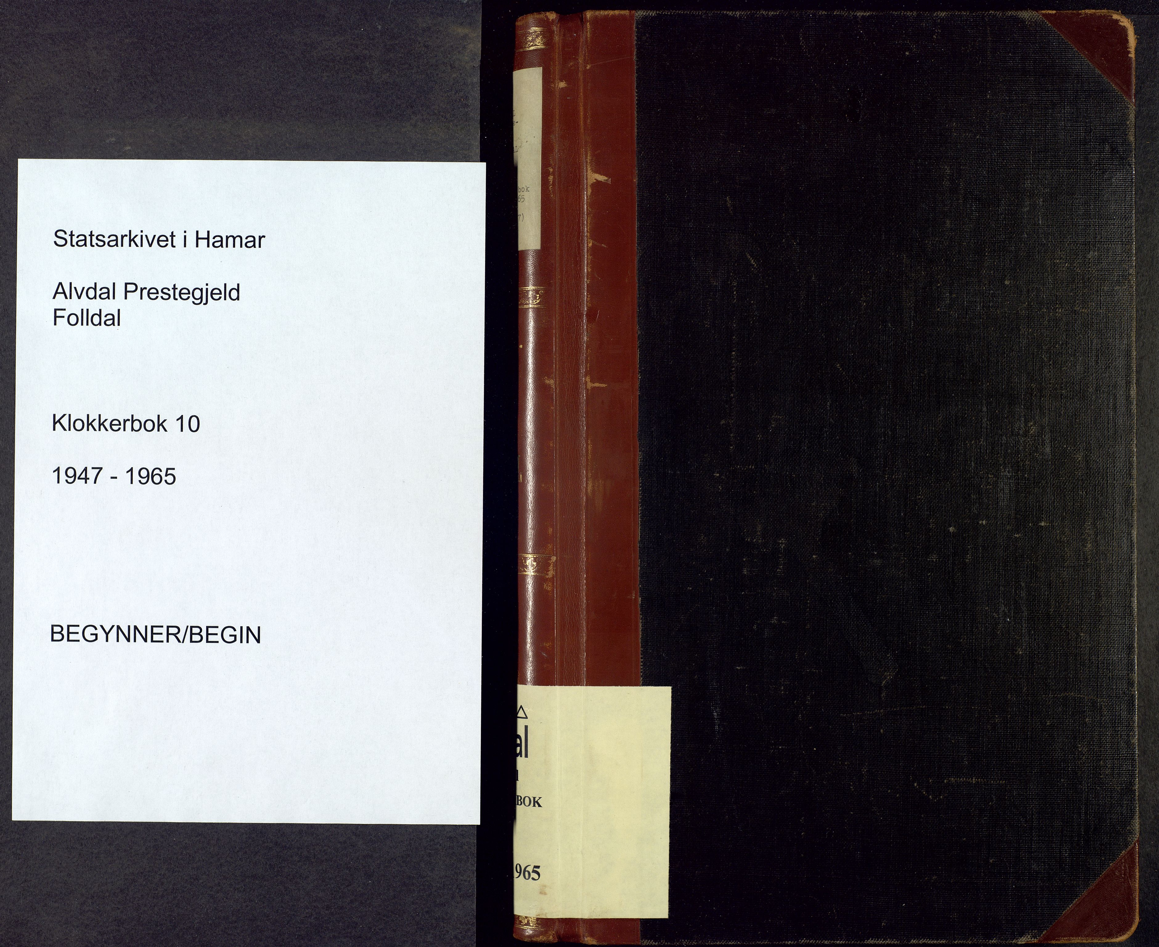 Alvdal prestekontor, SAH/PREST-060/H/Ha/Hab/L0010: Parish register (copy) no. 10, 1947-1965