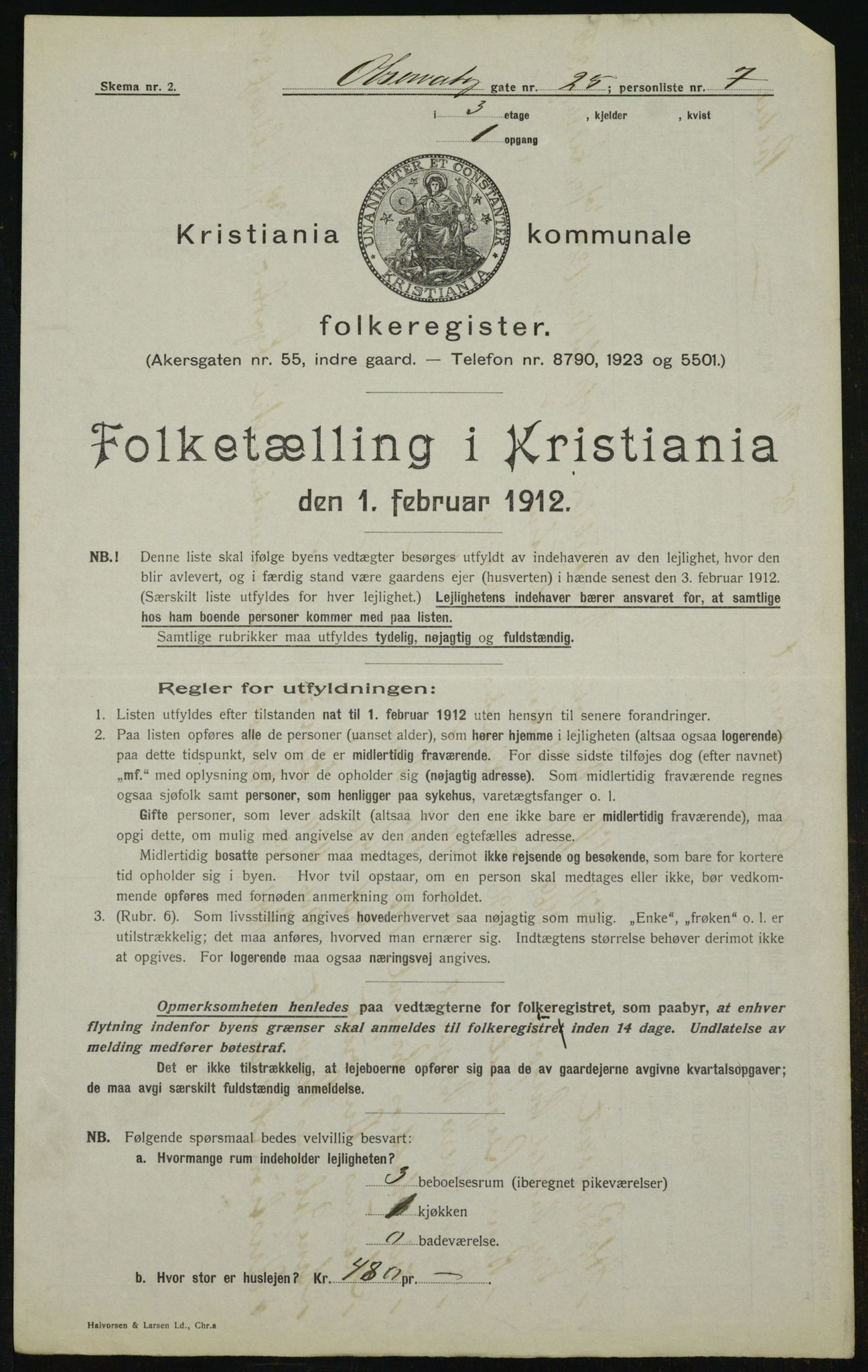 OBA, Municipal Census 1912 for Kristiania, 1912, p. 75071