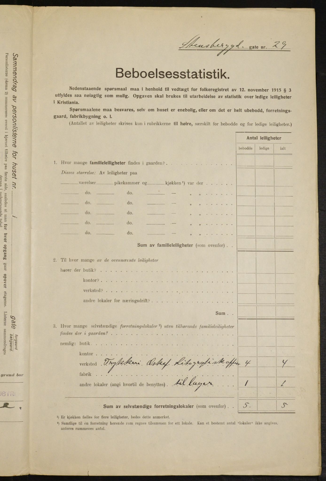 OBA, Municipal Census 1916 for Kristiania, 1916, p. 104437