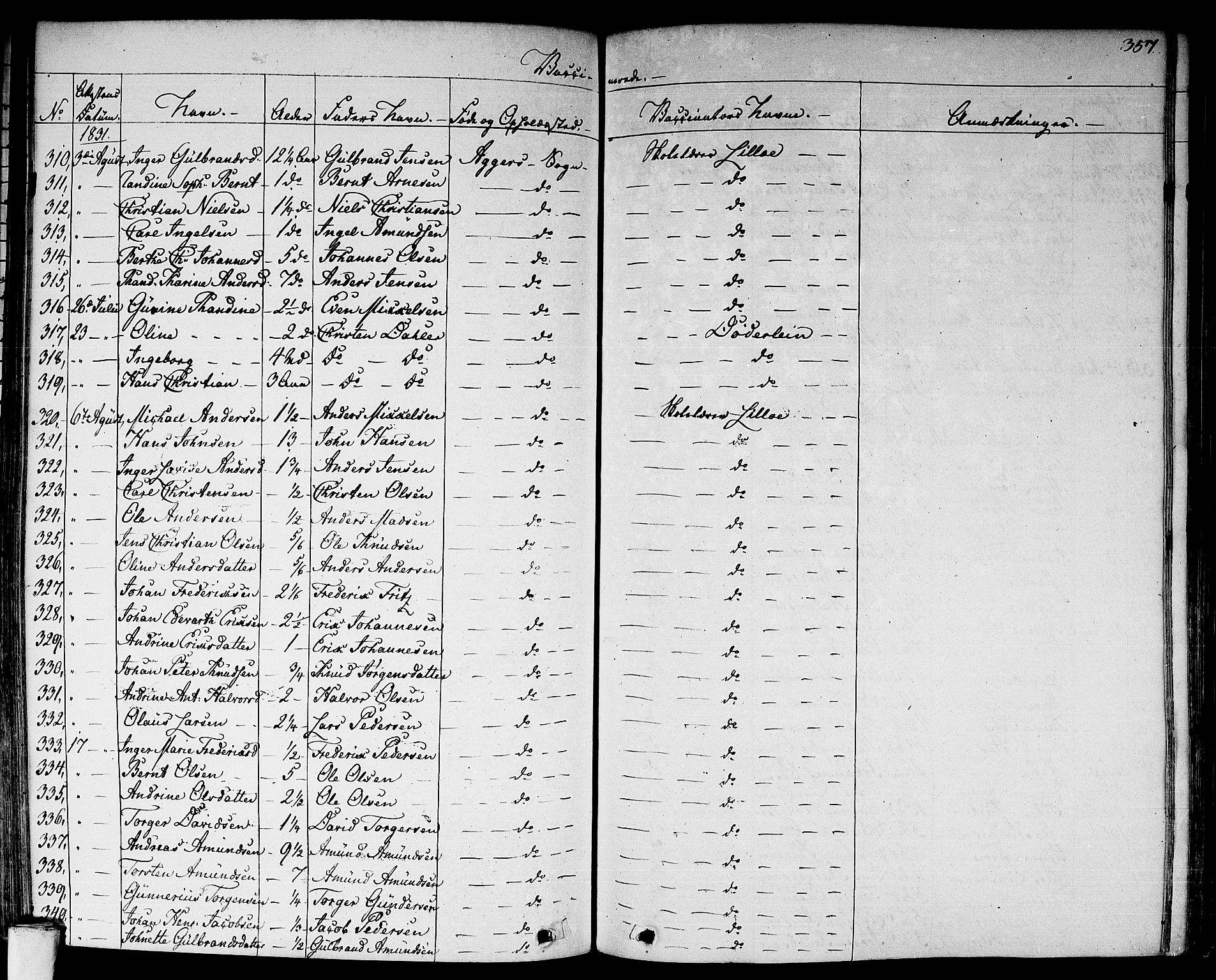 Aker prestekontor kirkebøker, AV/SAO-A-10861/F/L0018: Parish register (official) no. 17, 1829-1852, p. 357