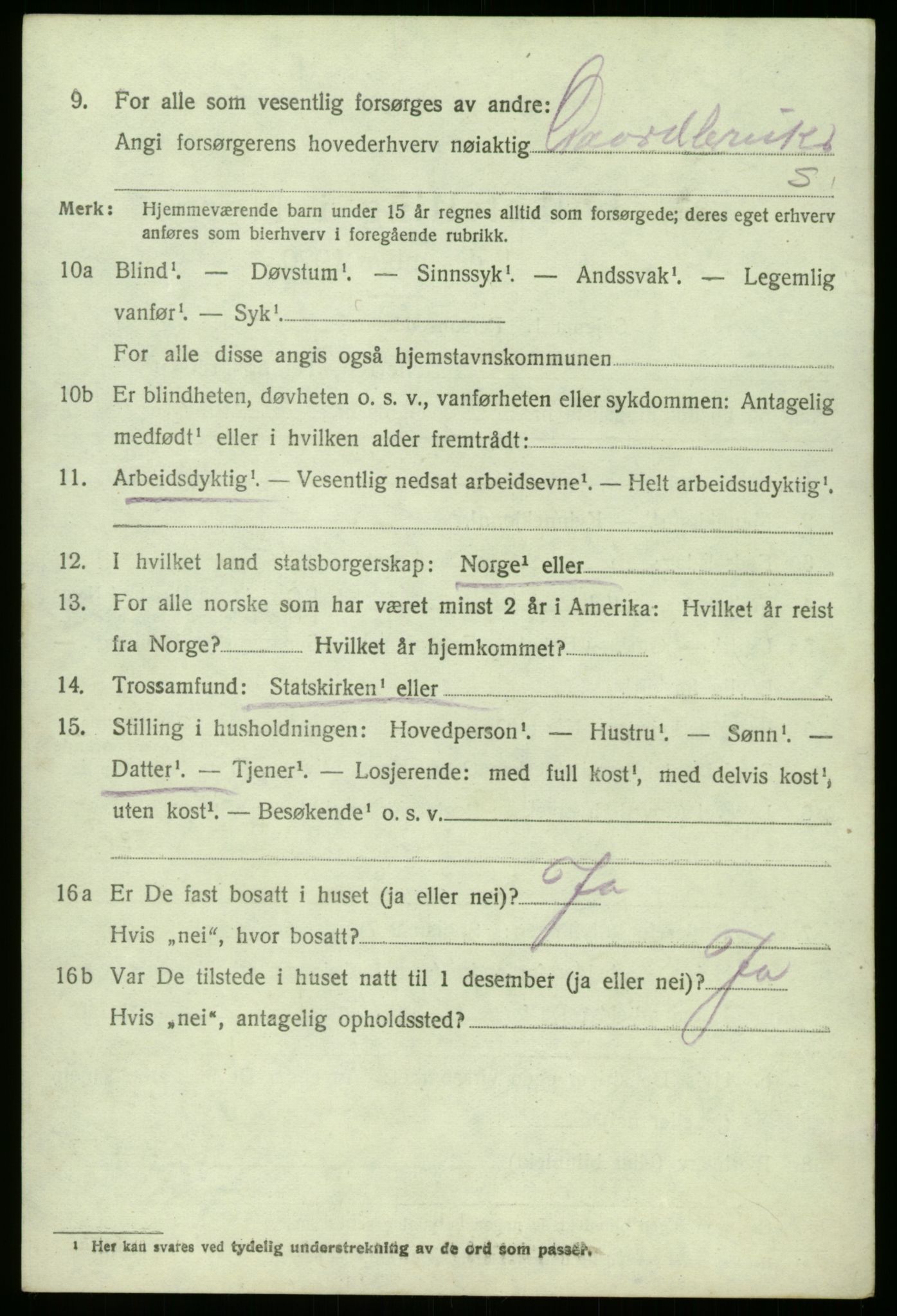 SAB, 1920 census for Manger, 1920, p. 2876